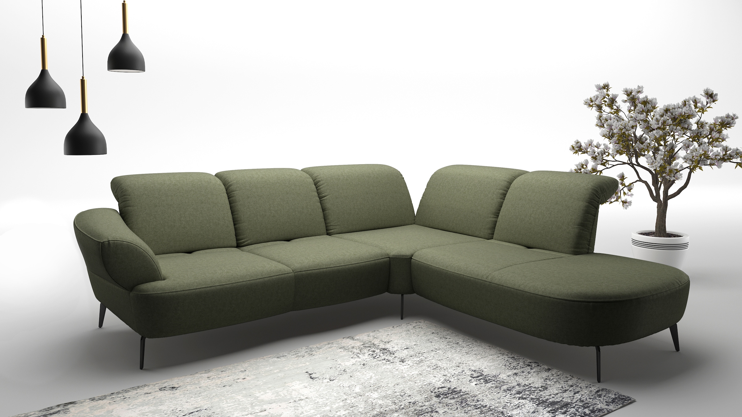 sit&more Ecksofa »Dance, L-Form, inkl. Sitztiefenverstellung« inkl. Click&Seat, optional mit Kopfteilverstellung