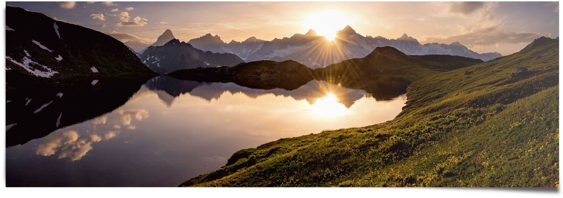 Reinders! Poster »Bergsee bestellen Sonnenuntergang«, (1 St.) auf Raten