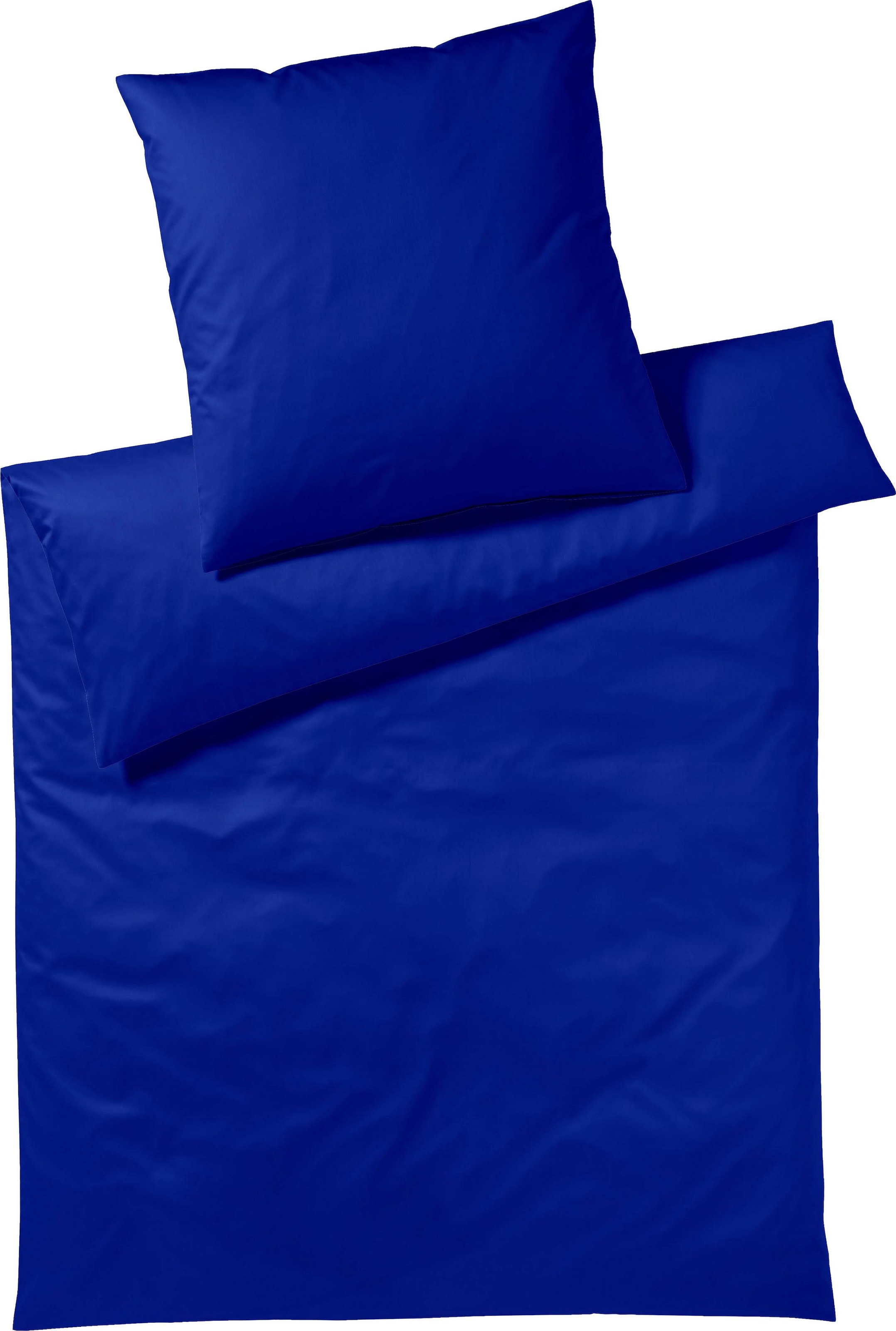 Yes for Bed Bettwäsche »Pure & Simple Uni in Gr. 135x200, 155x220 oder 200x200 cm«, (3 tlg.), Bettwäsche aus Baumwolle, zeitlose Bettwäsche mit seidigem Glanz