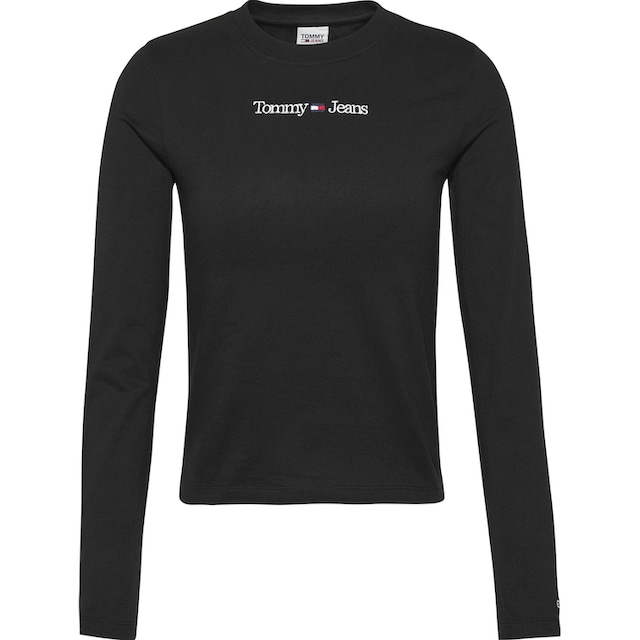Tommy Jeans Langarmshirt »TJW BABY SERIF LINEAR LS«, mit gesticktem Tommy  Jeans Logo-Schriftzug bei ♕