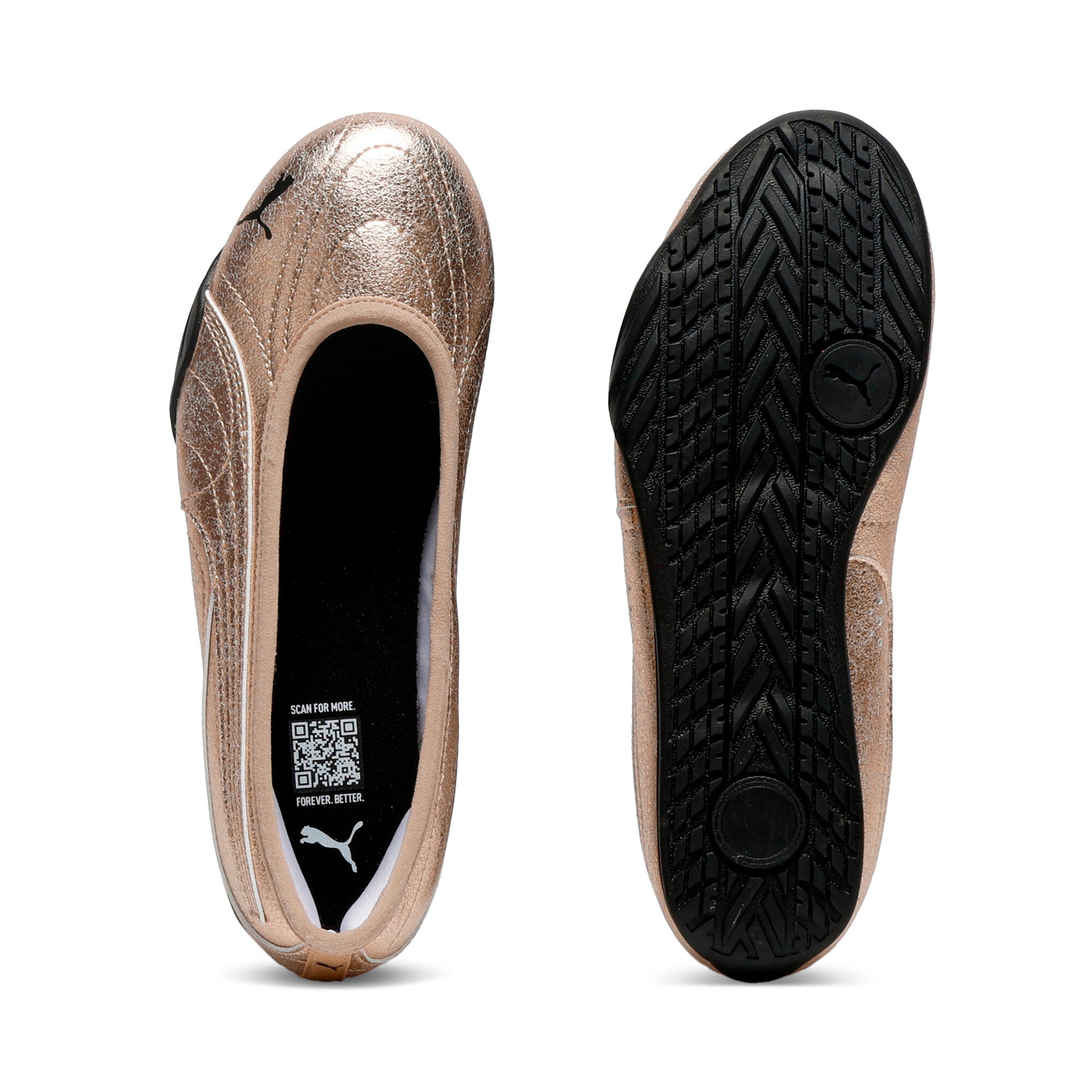PUMA Sneaker »CATCH SOLEIL BALLERINA METALLIC WHISPER«  mit Gummilaufsohle, aus Textilmix, mit Textilfutter