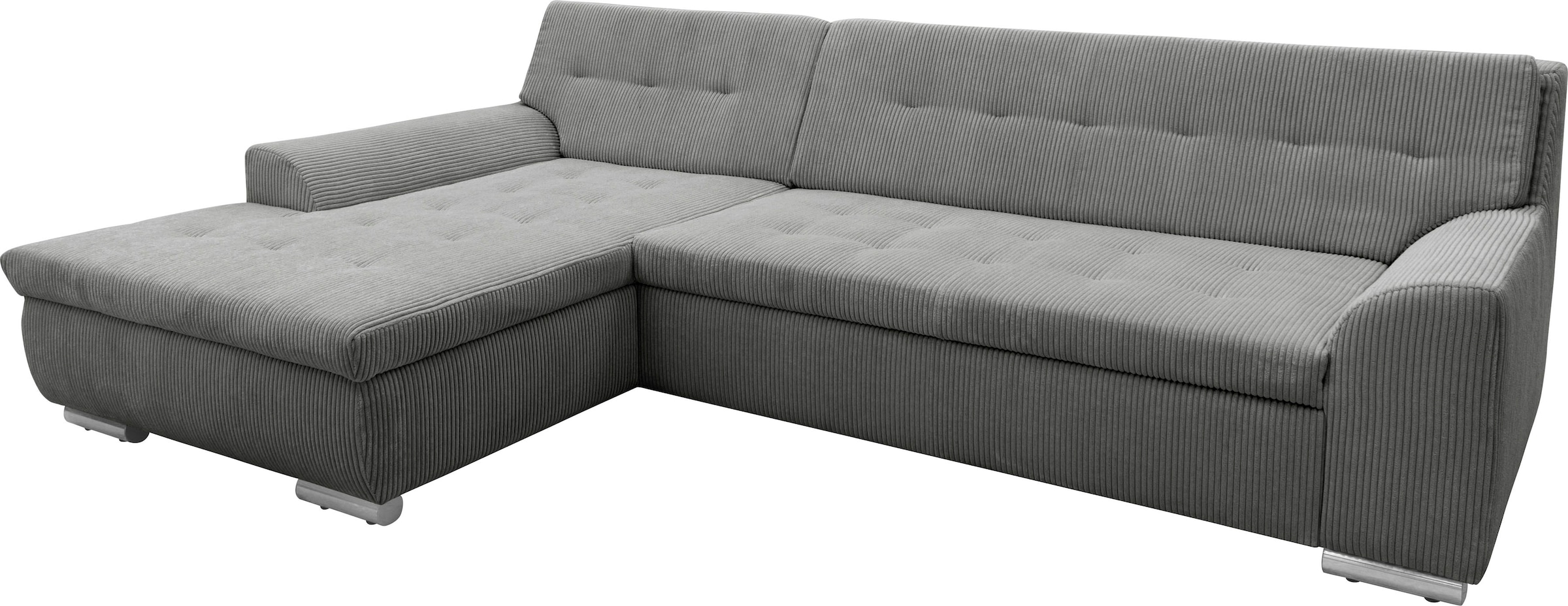 DOMO collection Ecksofa Treviso, wahlweise mit Bettfunktion, incl. Zierkissen