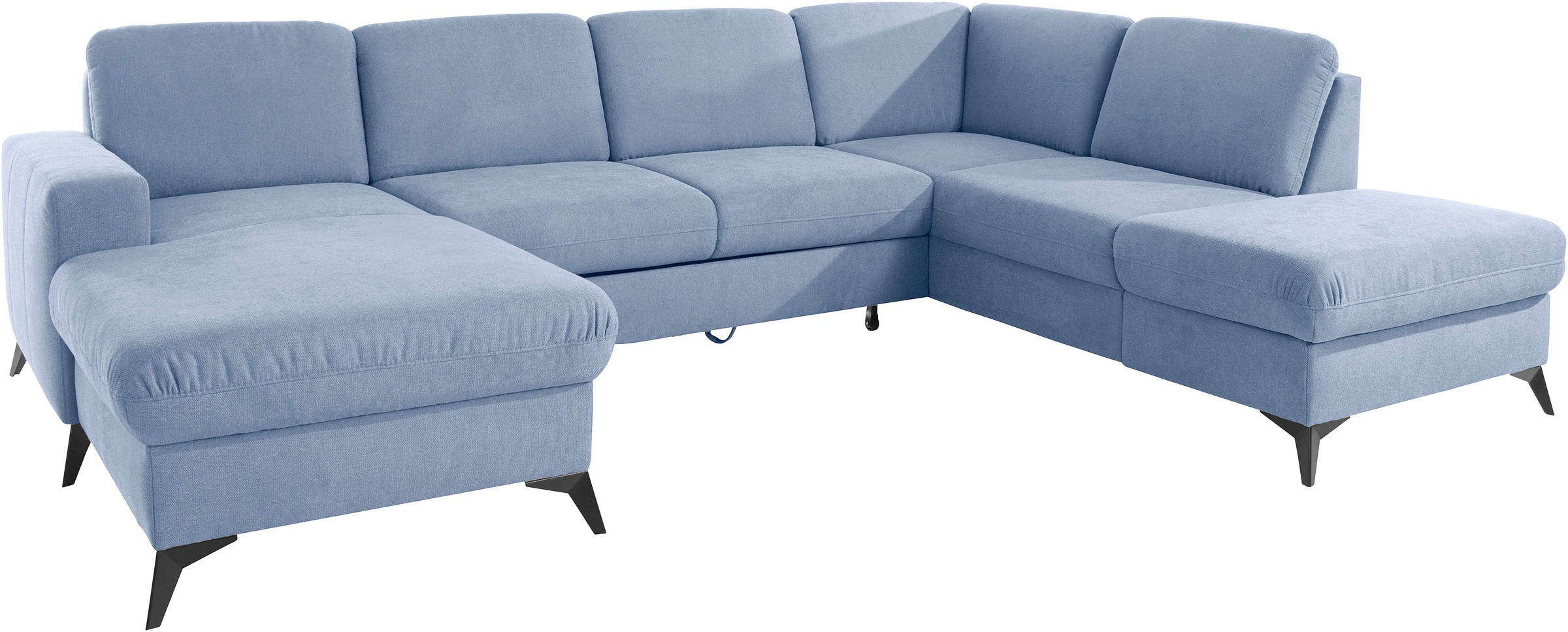 Places of Style Wohnlandschaft »Lolland U-Form«, Wahlweise mit Bettfunktion und Stauraum, auch mit abwischbarem Bezug