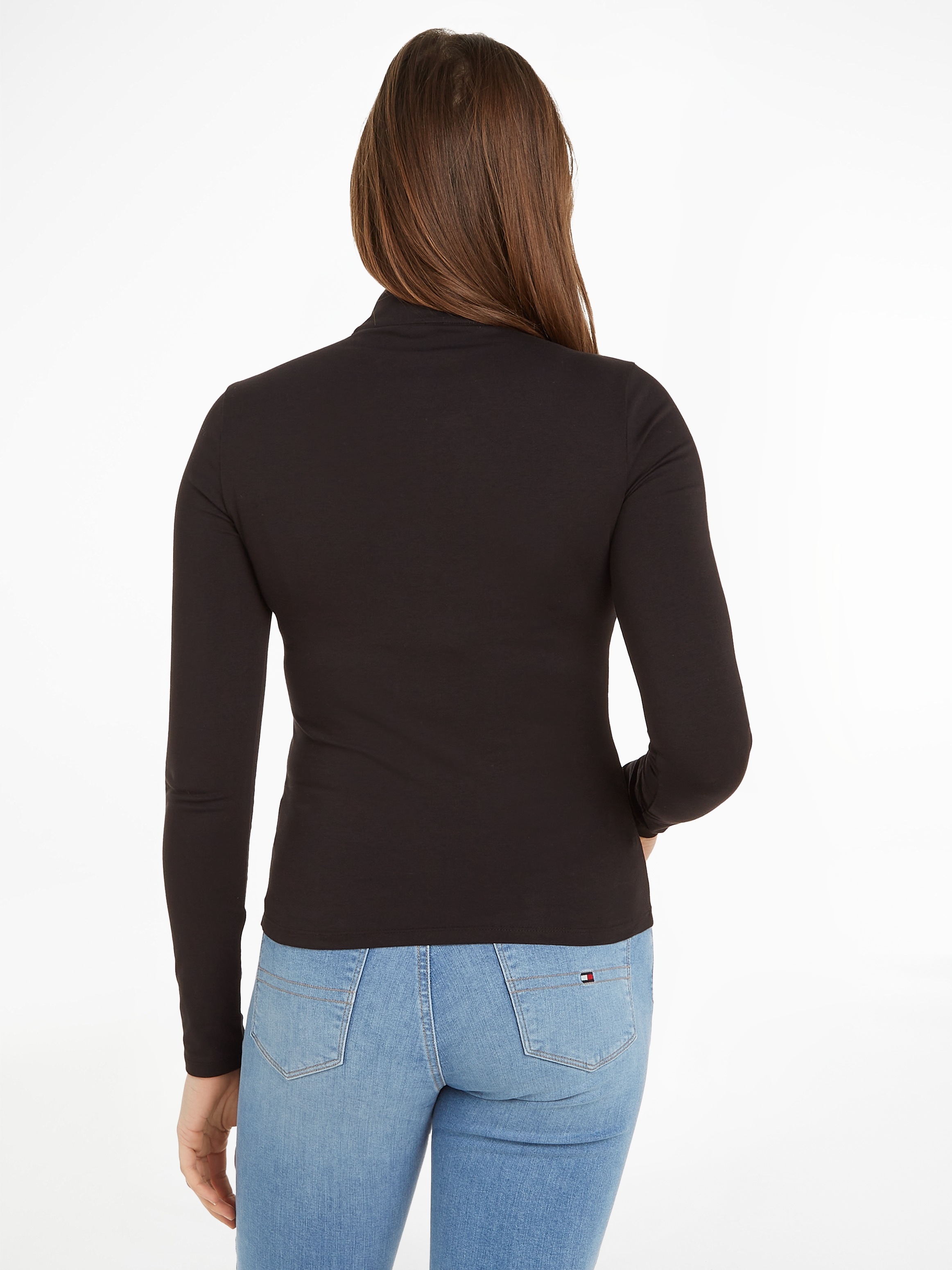 Tommy Jeans Langarmshirt »TJW XS BADGE 1/4 ZIP MOCKNECK LS«