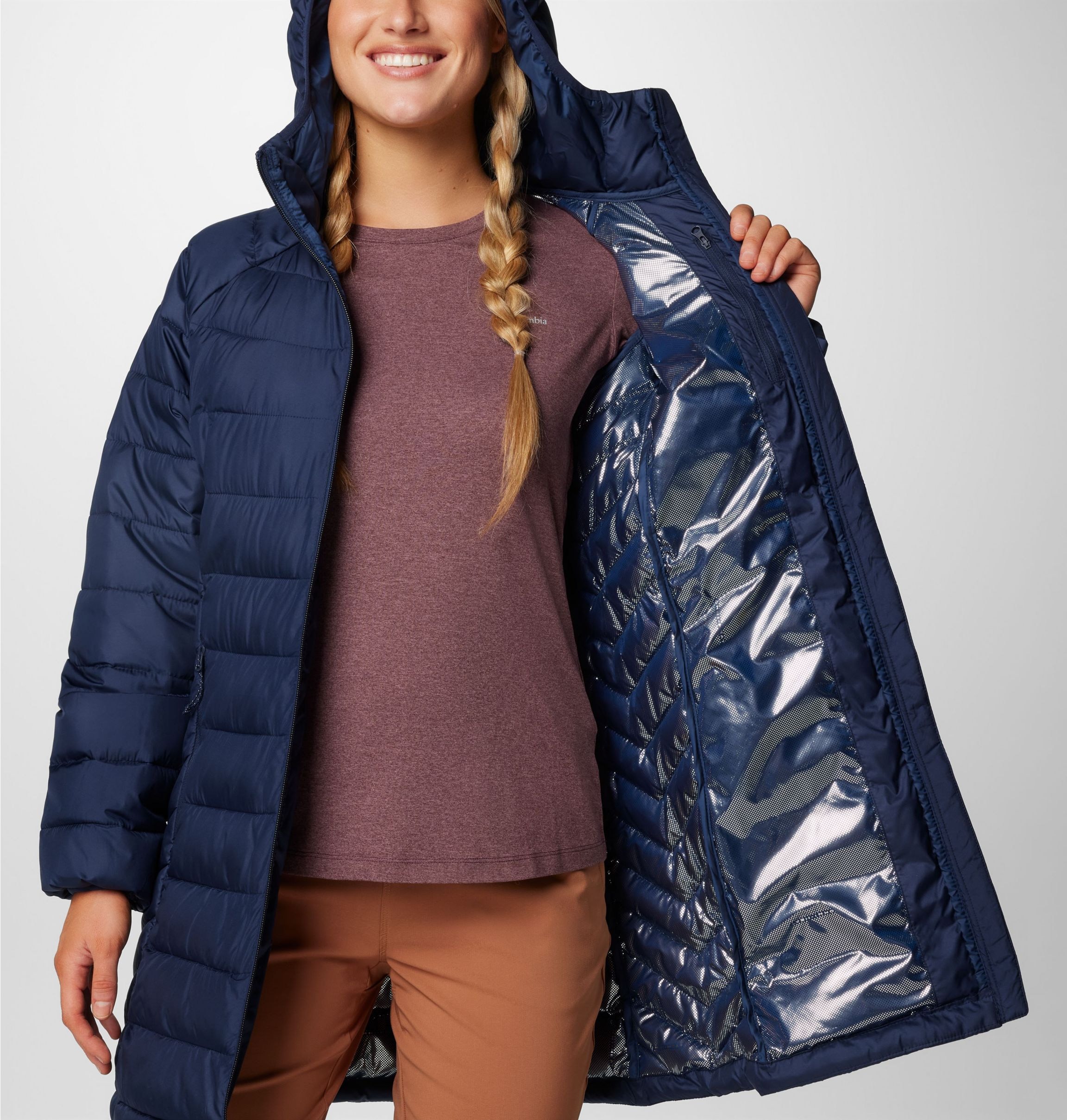 Columbia Steppmantel »POWDER LITE II MID JACKET«, (1 tlg.)