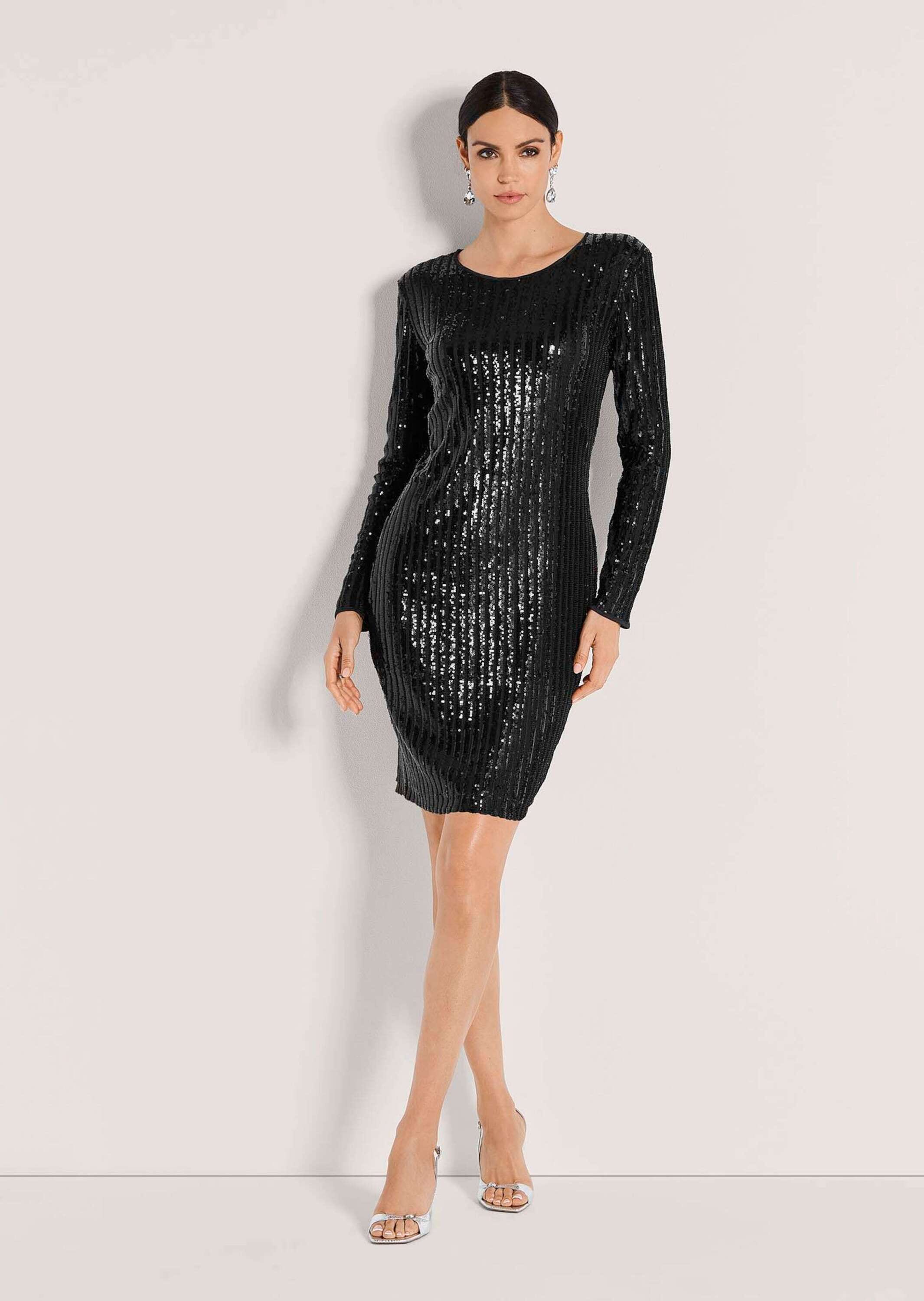 MADELEINE Sommerkleid »Etuikleid Glamouröses Pailettenkleid mit Rundhalsausschnitt« Raffinierte Schnittführung