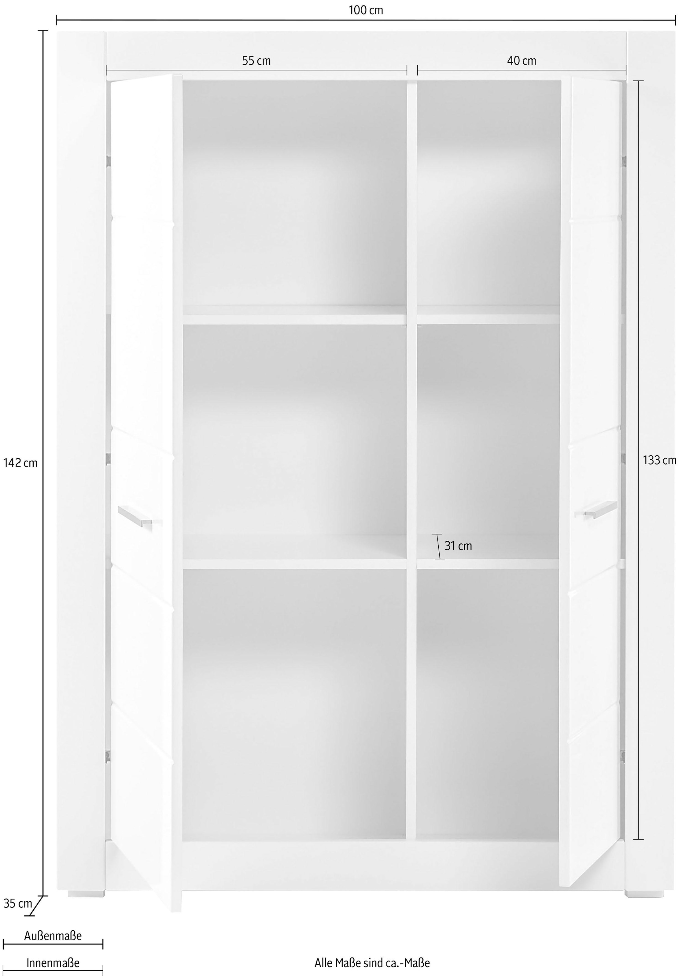 INOSIGN Stauraumschrank »BIANCO«, Höhe 142 cm