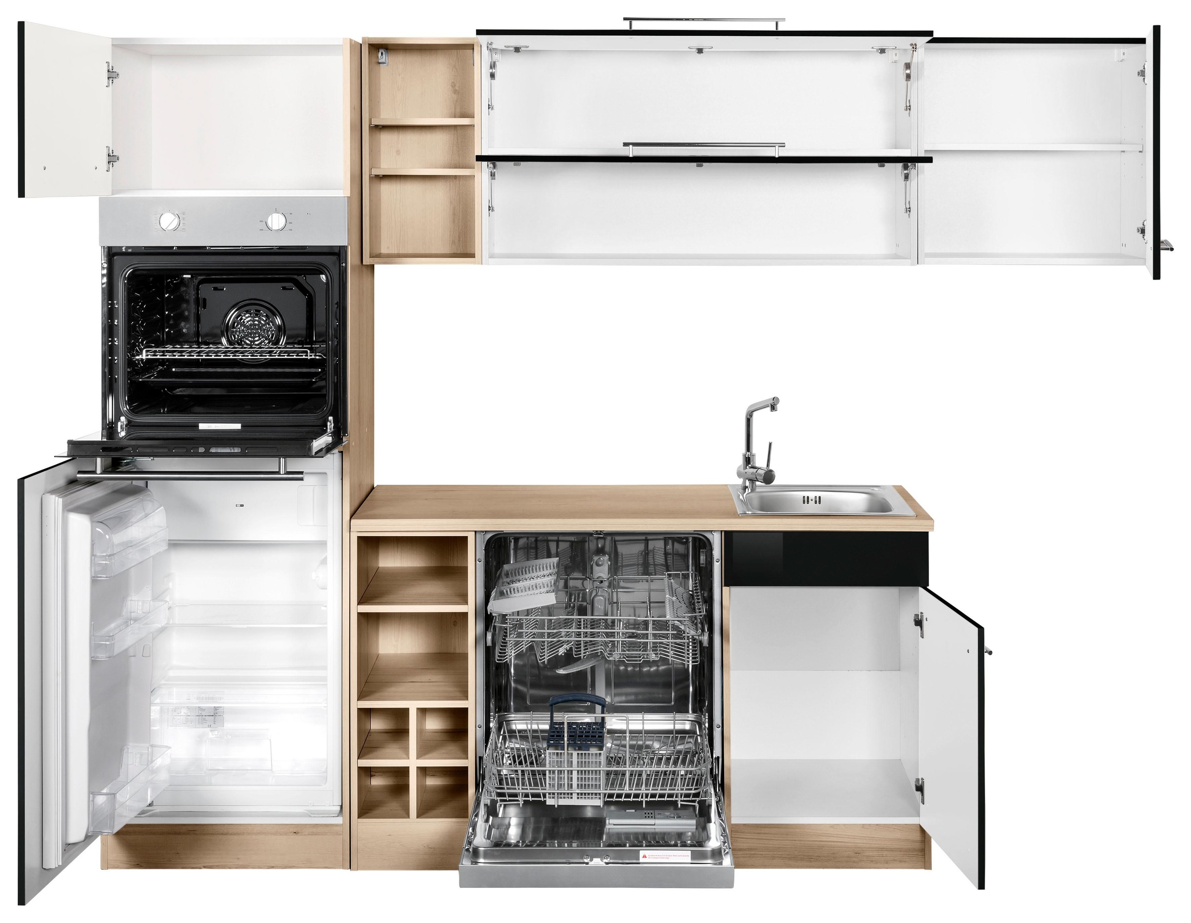 KOCHSTATION Winkelküche »KS-Eton«, mit E-Geräten, Stellbreite 260 x 190 cm