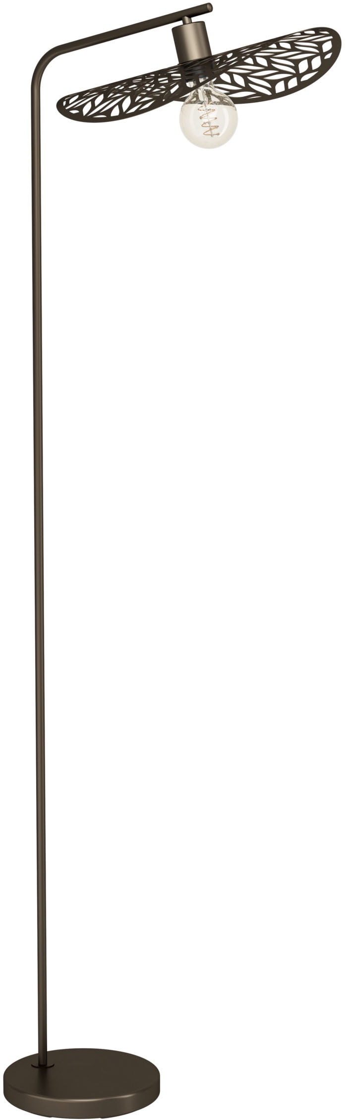 EGLO Stehlampe »SWABY Stehlampe - Stahl - E27 - 1X60W - IP20« E27 1 Stk. Standlampe Wohnzimmer, Fußtrittschalter, L51 x B40 x H159,5 cm