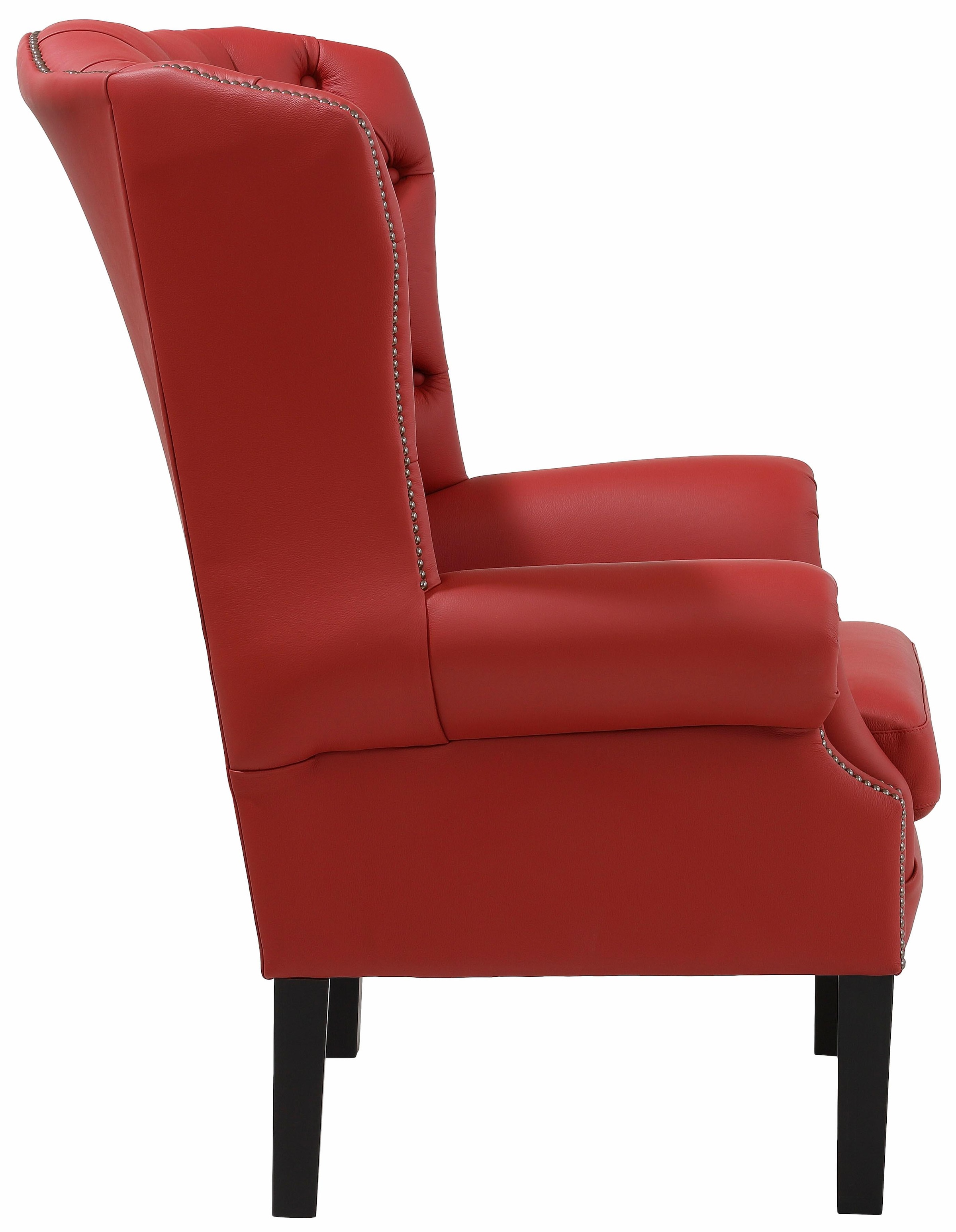 Home affaire Sessel »Bedford Ohrensessel Chesterfield«, mit aufwendiger Knopfheftung und geschwungenen Armlehnen