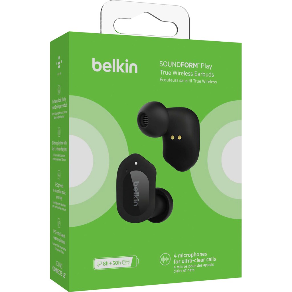 Belkin wireless Kopfhörer »SOUNDFORM Play - True Wireless In-Ear Kopfhörer«, Maximaler Schalldruckpegel: 98 dB