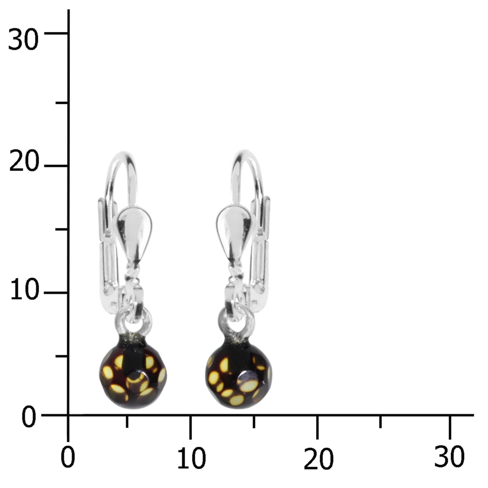 OSTSEE-SCHMUCK Paar Ohrhänger »- Klassisch 5 mm - Silber 925/000 - Bernstein«