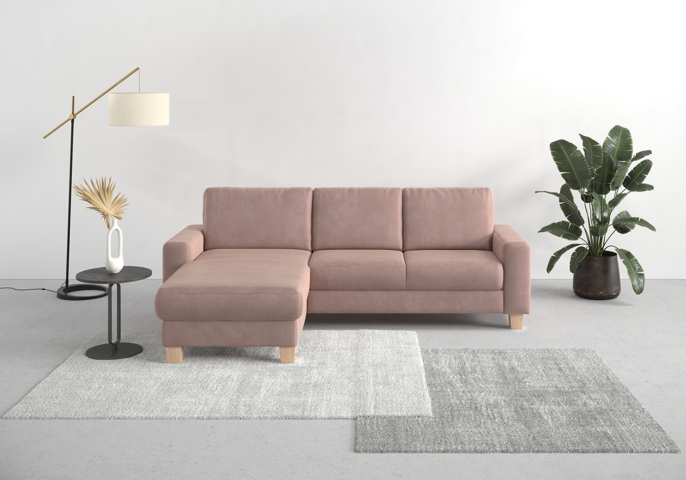 Ecksofa »Summer L-Form«, mit Recamiere, mit oder ohne Bettfunktion und Bettkasten,...