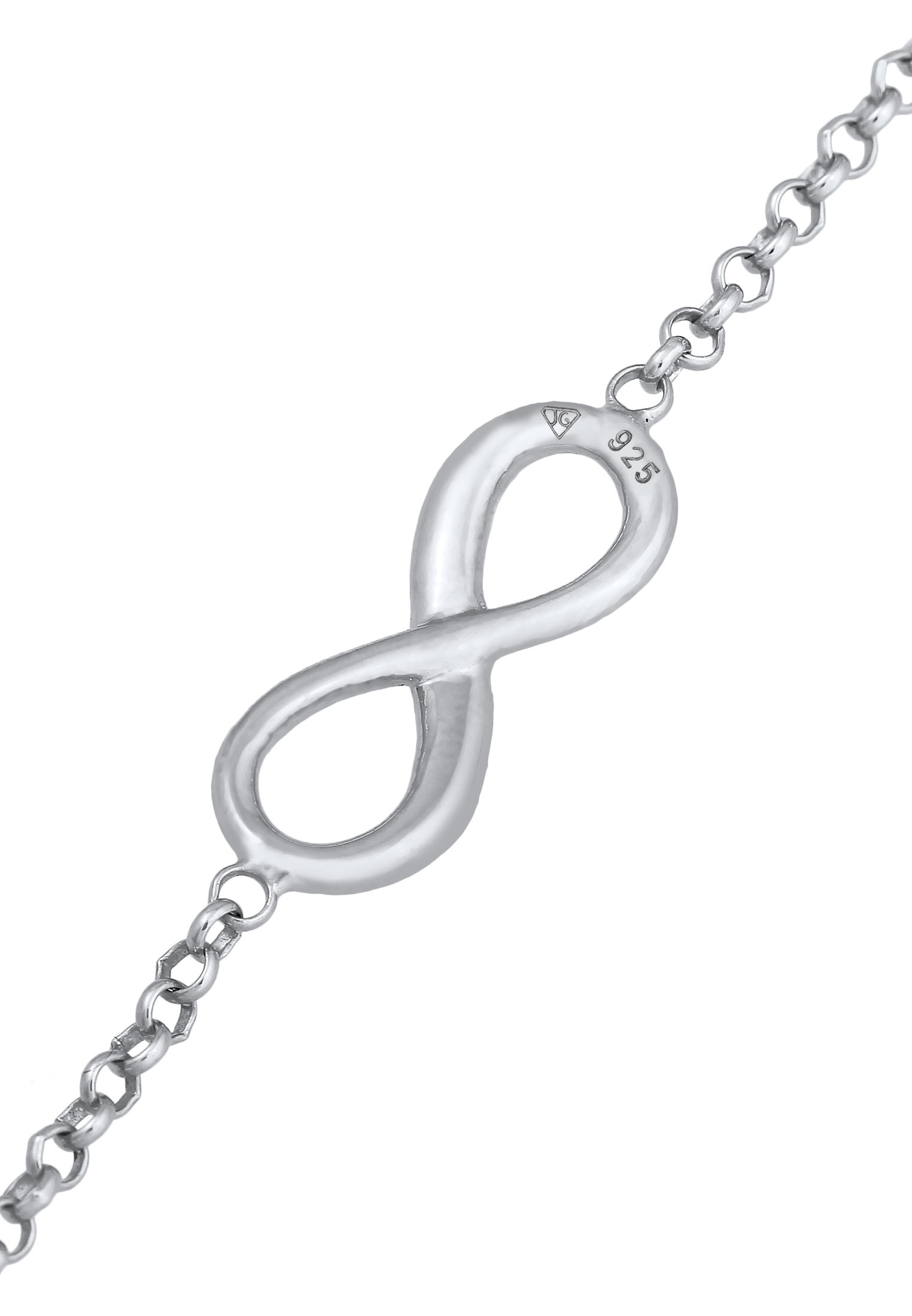 Elli Armkette »Armband Infinity Unendlich Zeichen Mondstein 925 Silber«
