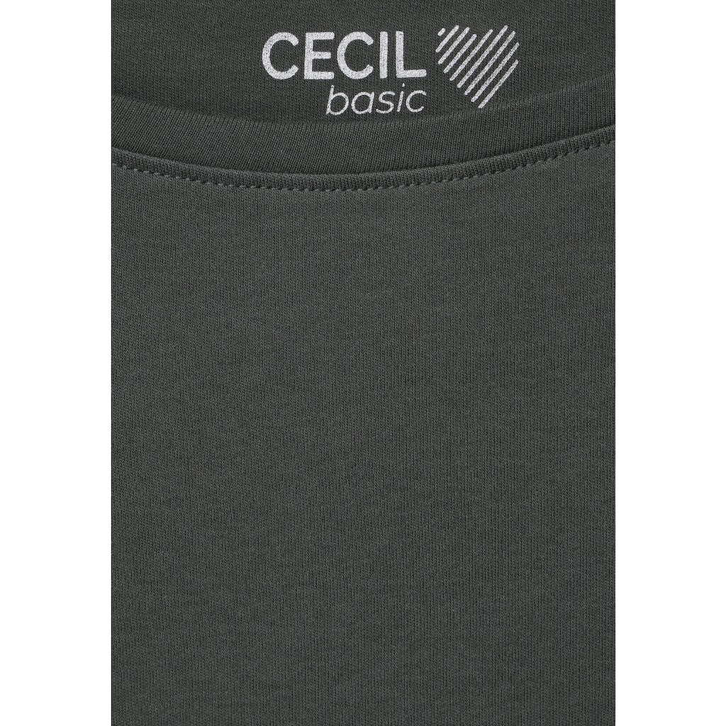 Cecil 3/4-Arm-Shirt »Basic Boatneck«, mit U-Boot-Ausschnitt