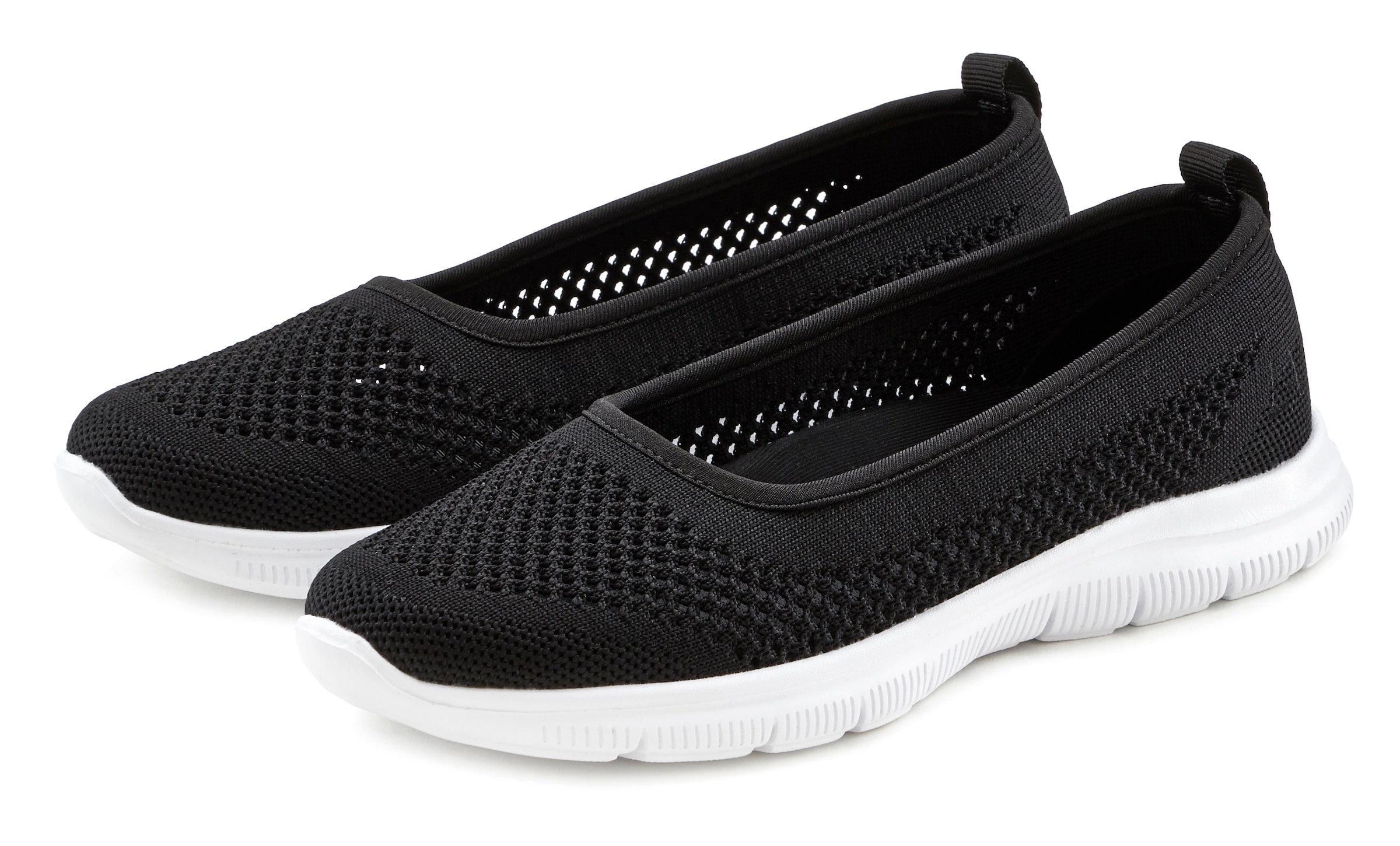 LASCANA Sneaker Ballerinas, ultraleichter Slipper, Slip-On-Sneaker, Freizeitschuh VEGAN