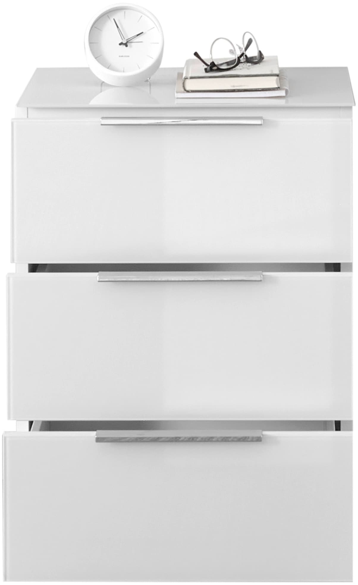 HBZ Nachtkommode »Santorin Nachtkonsole, BxHxT 45x61x40 cm«, (1 St.), Breite 45cm, Softclose für Schubkästen, Melaminbeschichtung