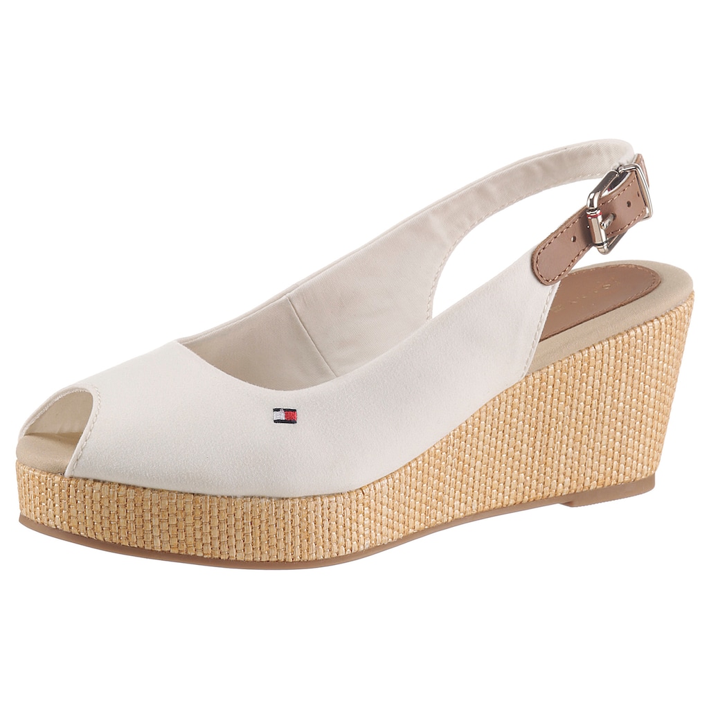 Tommy Hilfiger Sandalette »ICONIC ELBA SLING BACK WEDGE«