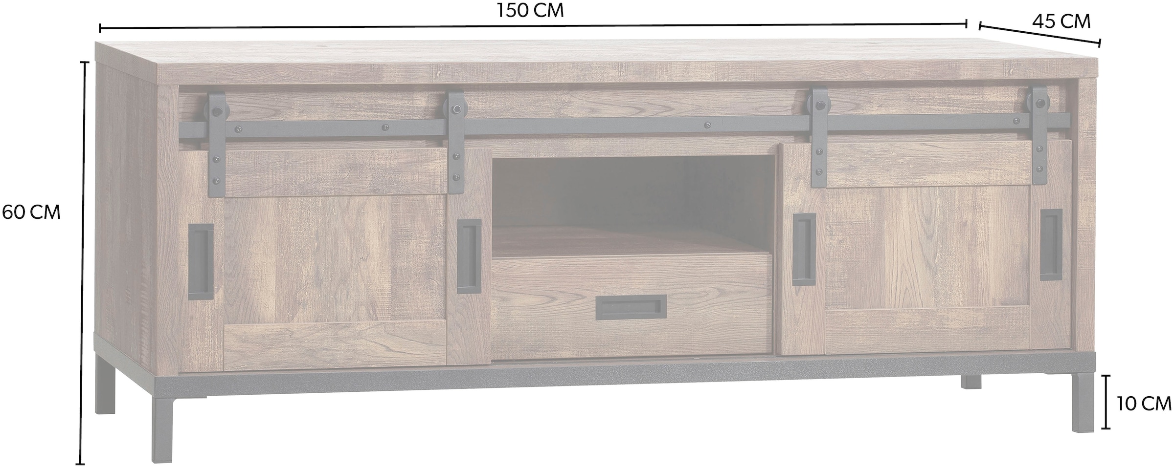 OMG Design TV-Schrank »Stanley Lowboard«, mit Schiebetür, Breite 120 cm, in zwei Breiten