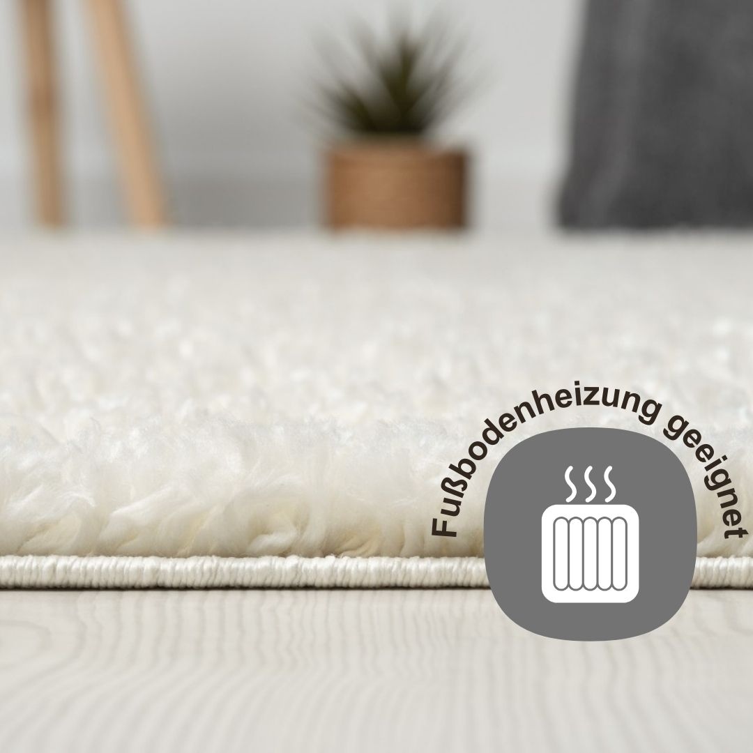 Myflair Möbel & Accessoires Hochflor-Teppich »My Shaggy«, rechteckig, 37 mm Höhe, Shaggy, Uni-Farben, leicht glänzend, Microfaser, extra flauschig