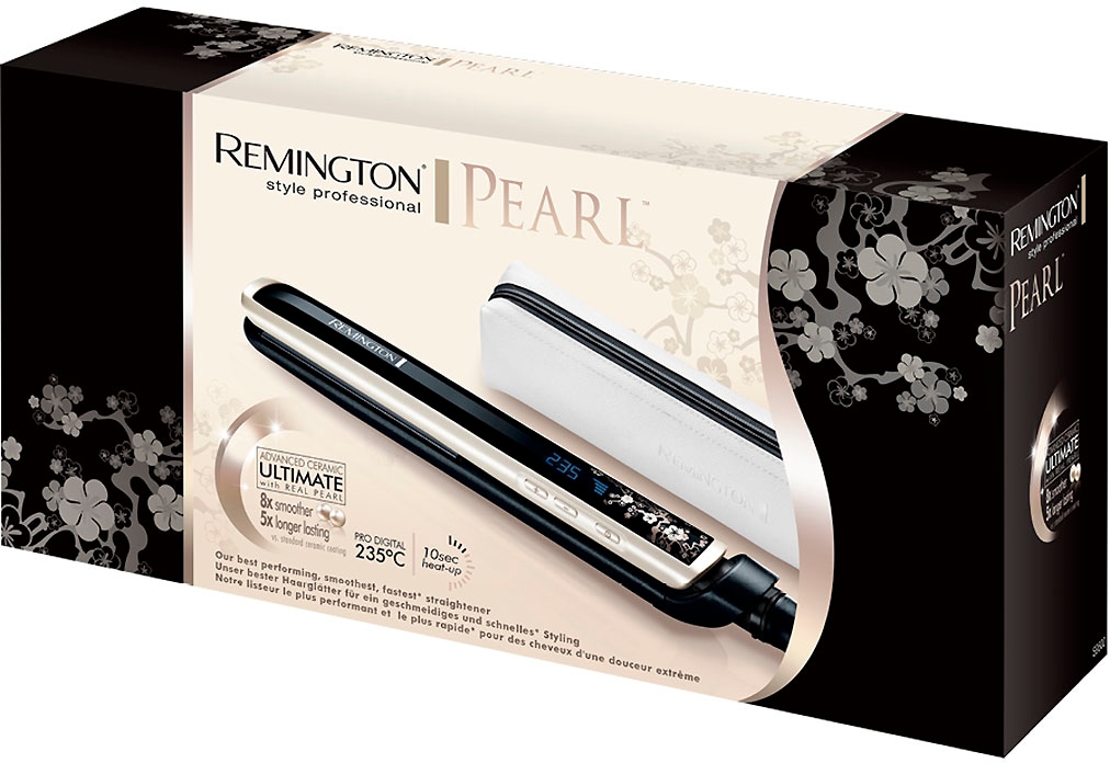 Remington Glätteisen »Pearl S9500«, Keramik, Professionell, Keramikbeschichtung mit echten Perlen, LCD display