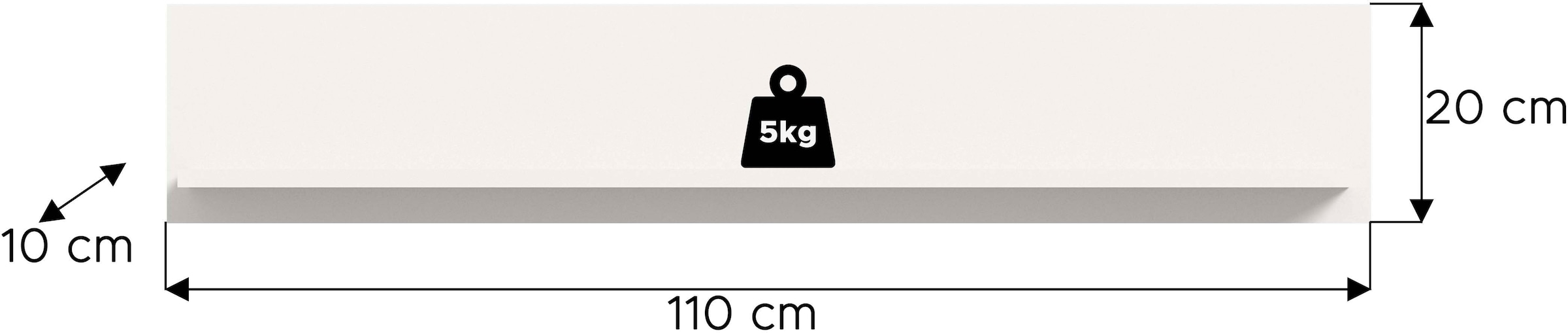 INOSIGN Wandboard »FLORENZ, 110 cm, Hochglanz« 1 Stk. tlg.