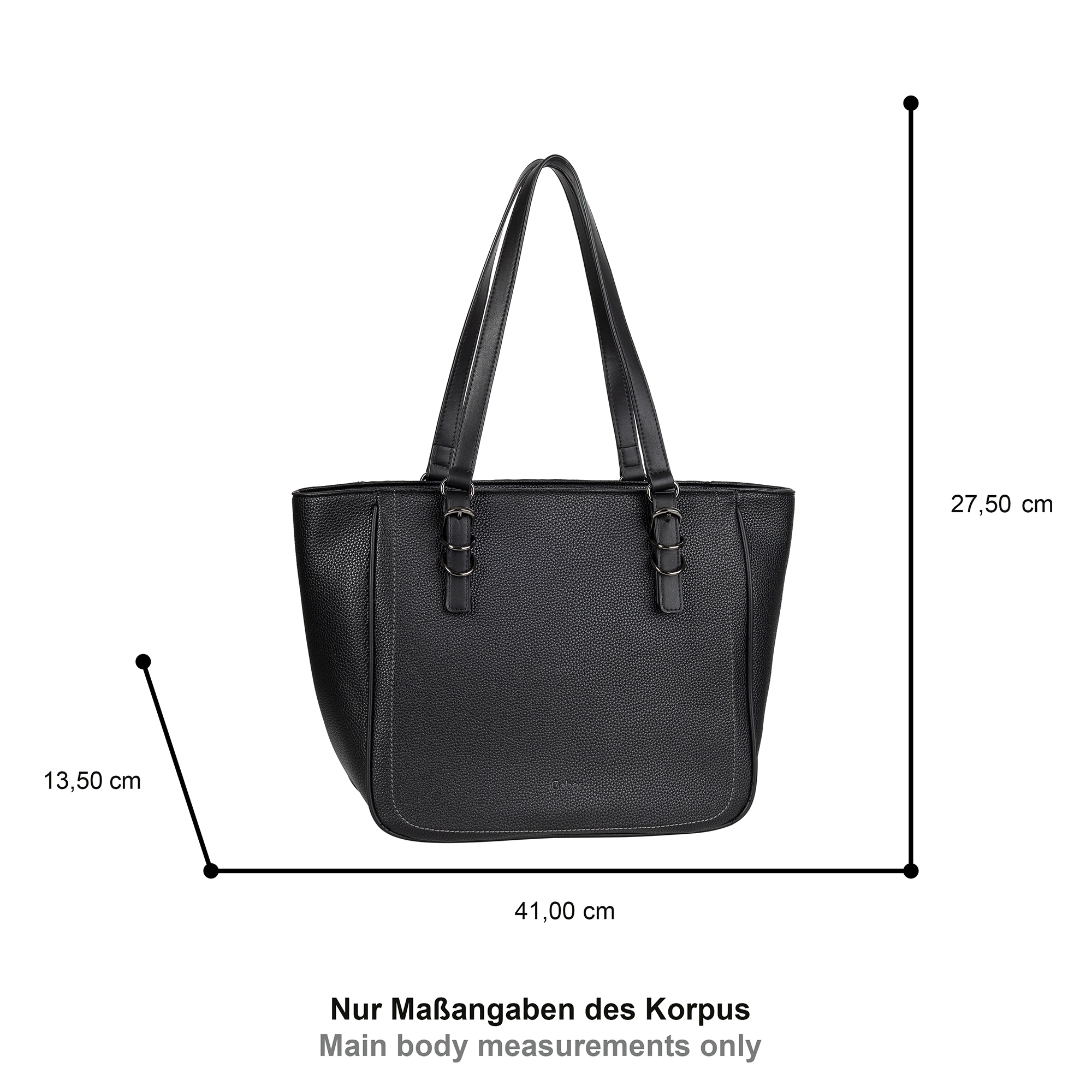 Gabor Shopper »Galinna« weiches Lederimitat mit Metalldetails und Kontrastnähten