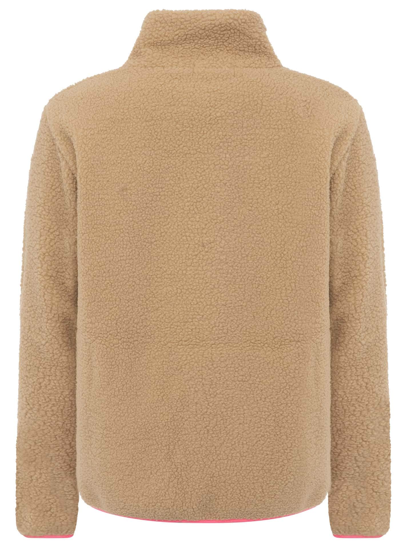 Zwillingsherz Bomberjacke »"Classic"« kuscheliges Teddy-Fleece , Kontrastdetails, Brutstasche, Stehkragen