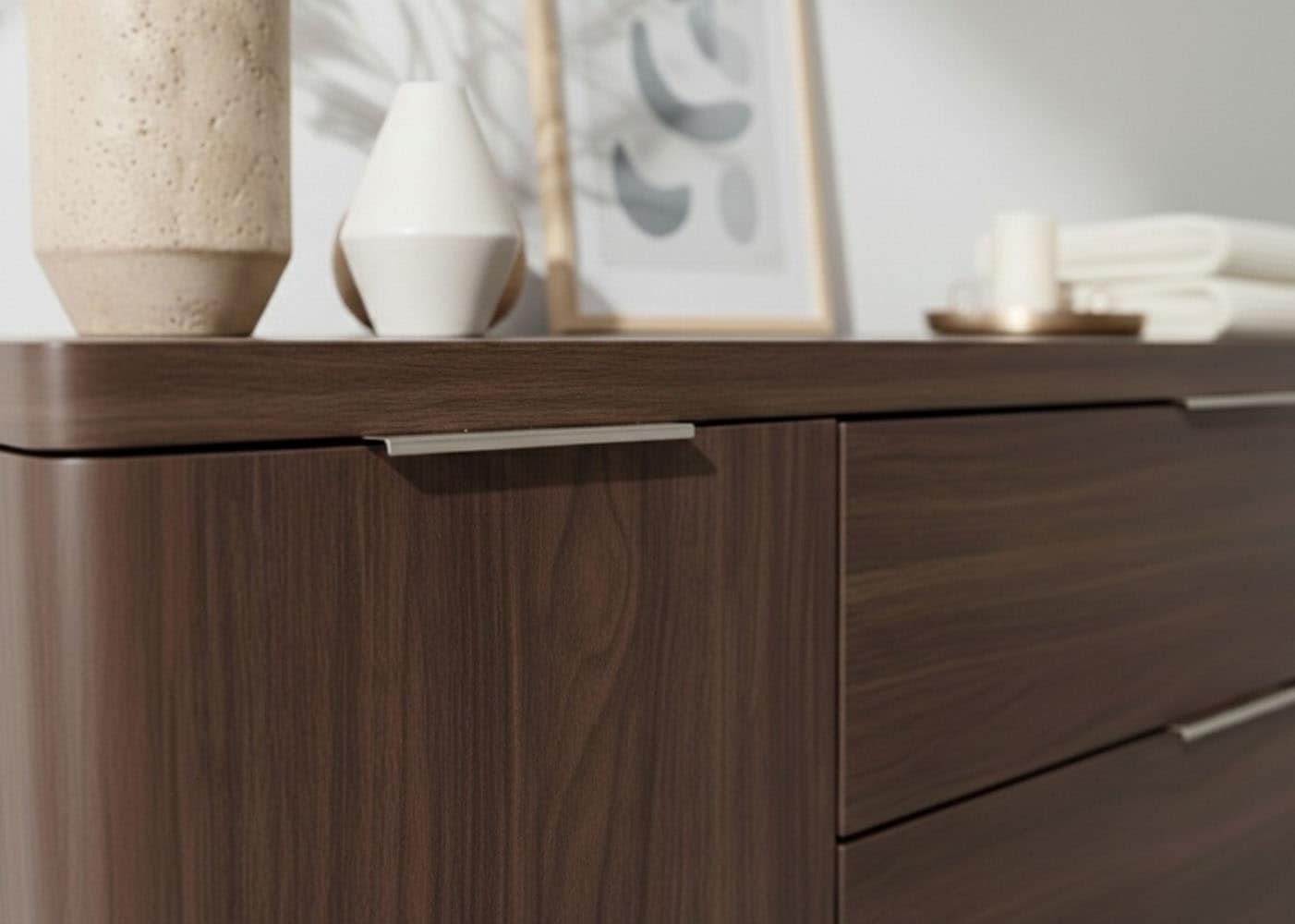 Jahnke Sideboard »LIBRE SB 160« Sideboard,Skandi,2 Türen + 3 Schubladen,Aluminiumgriffe,Breite 160 cm