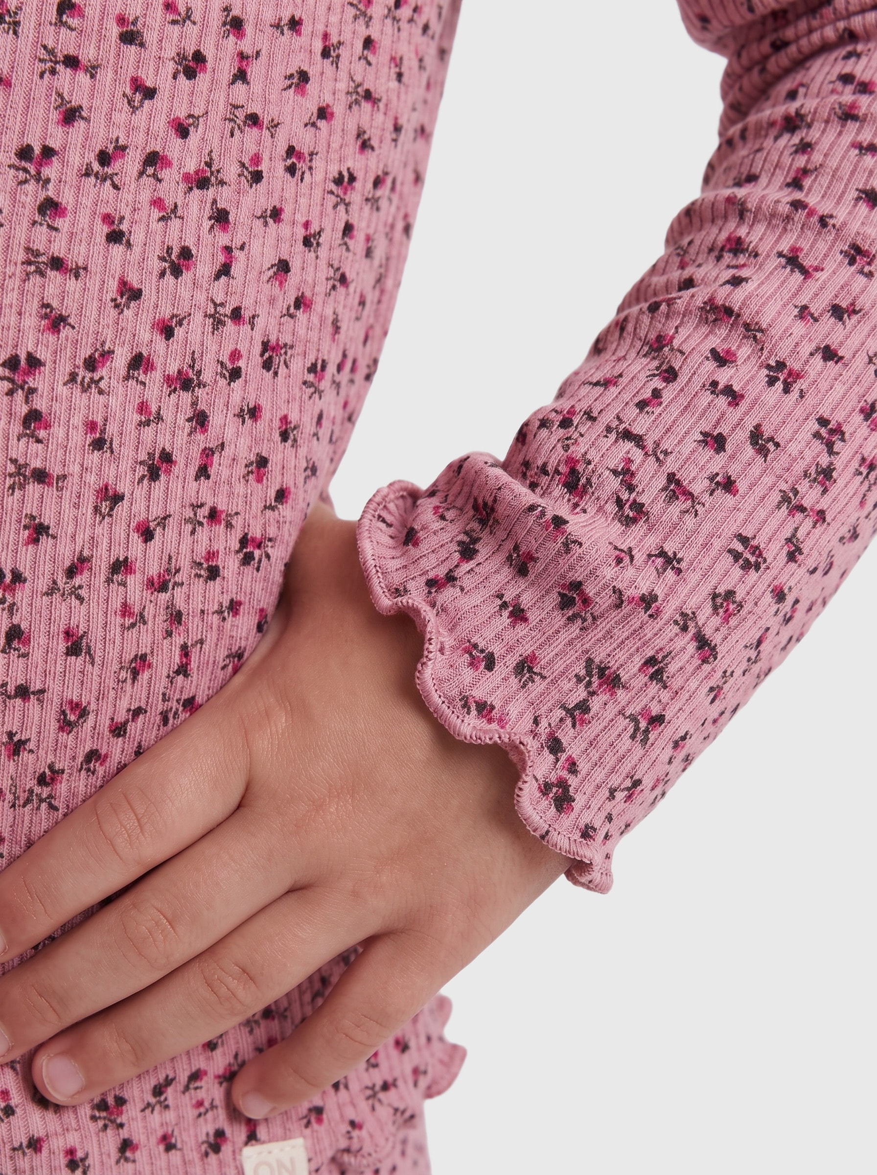 KIDS ONLY Langarmshirt »KMGTRINNY AOP LS O-NCK TOP JRS NOOS« Baumwollmischung, figurbetont