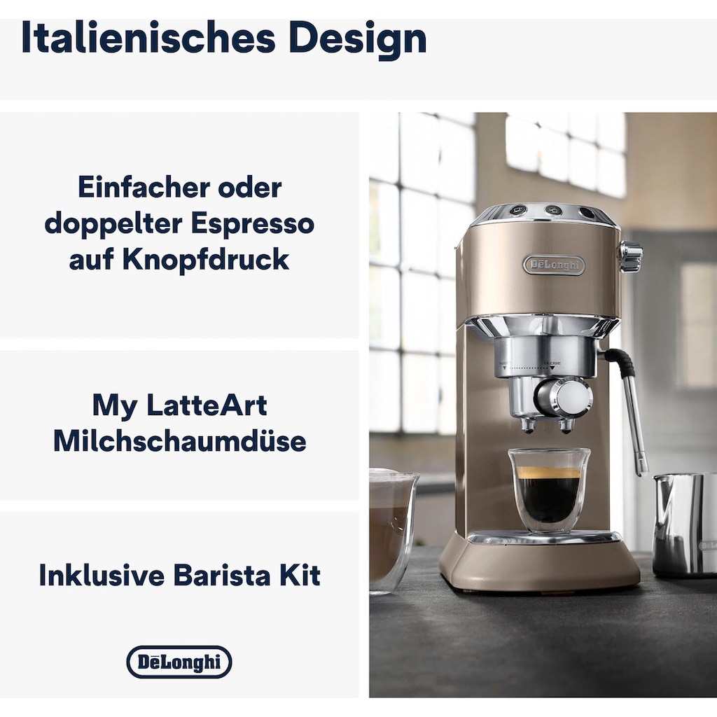 De'Longhi Siebträgermaschine »Dedica Arte EC885.BG«