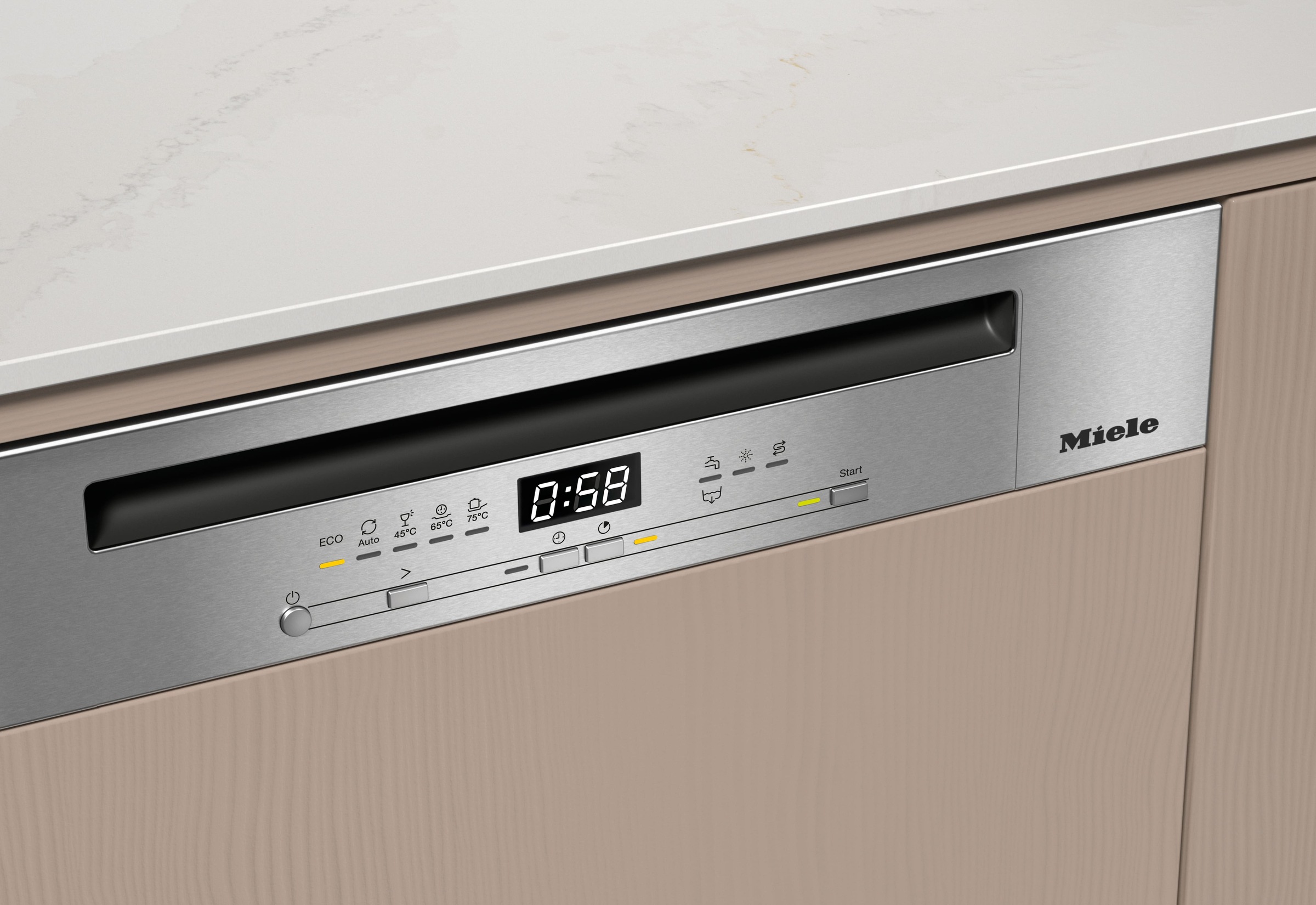 Miele teilintegrierbarer Geschirrspüler »G 5811 i Active Plus Edelstahl CleanSteel«, 13 Maßgedecke