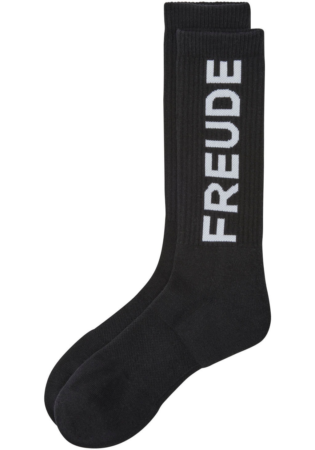 Langsocken, (1 Paar), mit "Freude-Schriftzug