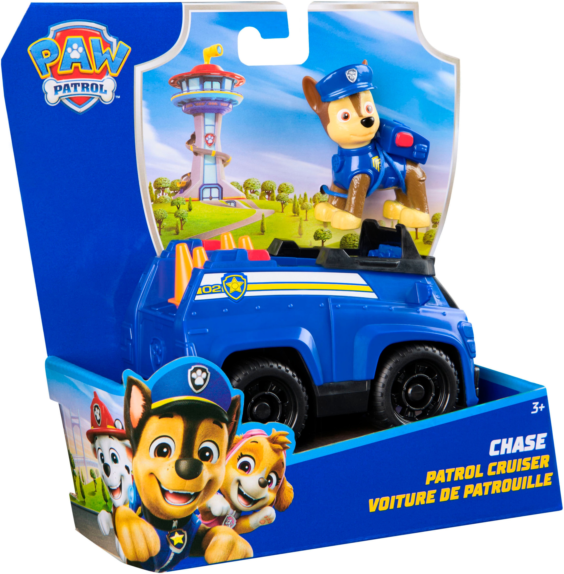Spin Master Spielzeug-Auto »PAW Patrol, Sust. Basic Vehicle Chase«, zum Teil aus recycelten Material