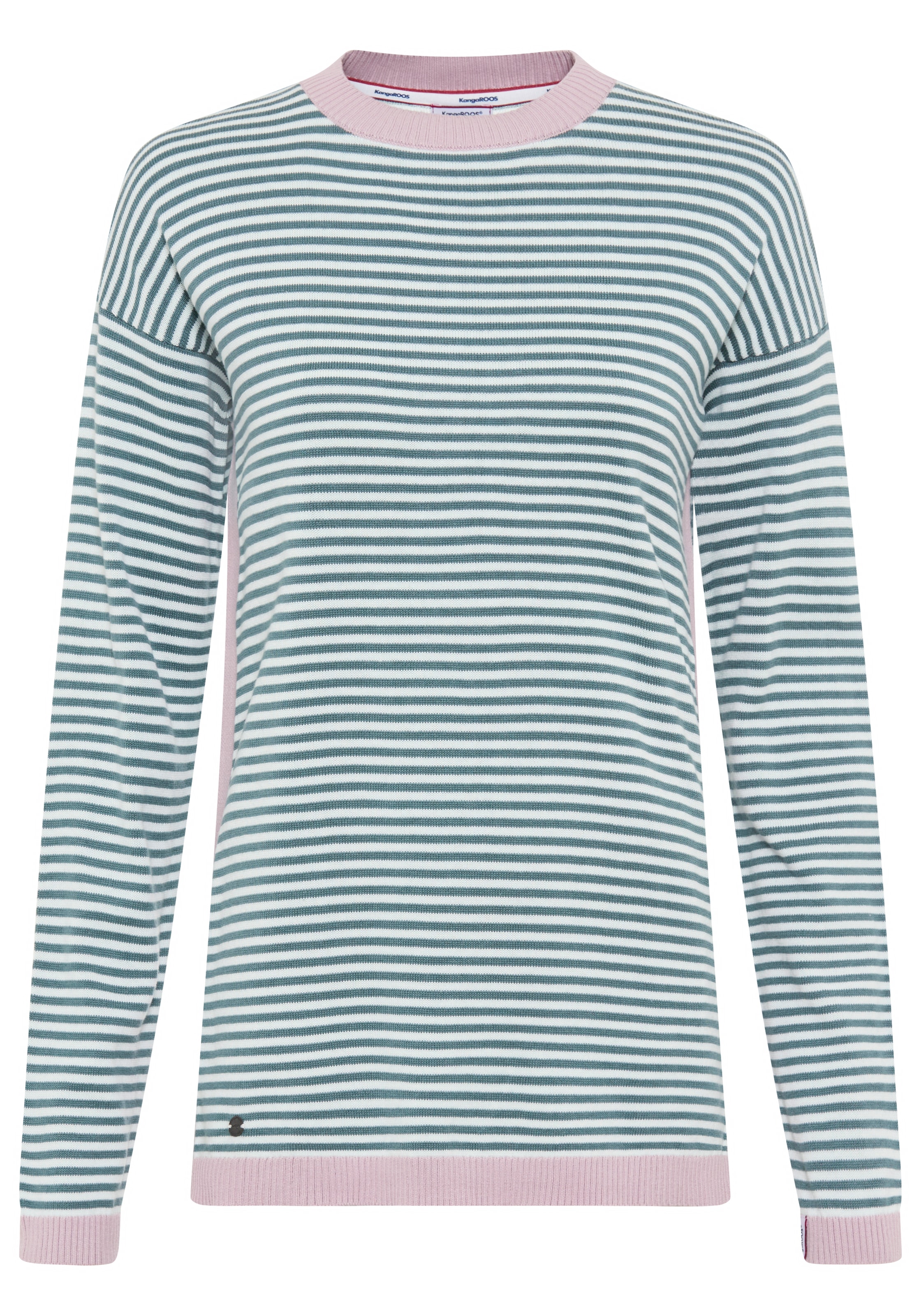 KangaROOS Strickpullover aus Baumwolle-Mix, mit Rundhalsausschnitt, lässig geschnitten