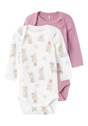 Langarmbody »NBFBODY 2P LS ORCHID HAZE RABBIT NOOS«, (Packung, 2 tlg., 2er Set)