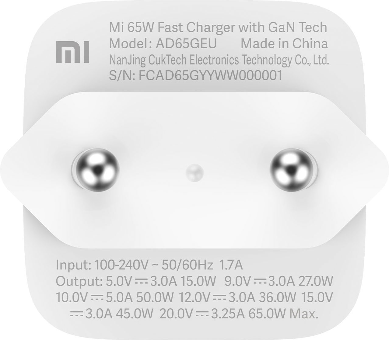 Xiaomi Universal-Ladegerät »Mi 65W Fast Charger mit GaN Tech«