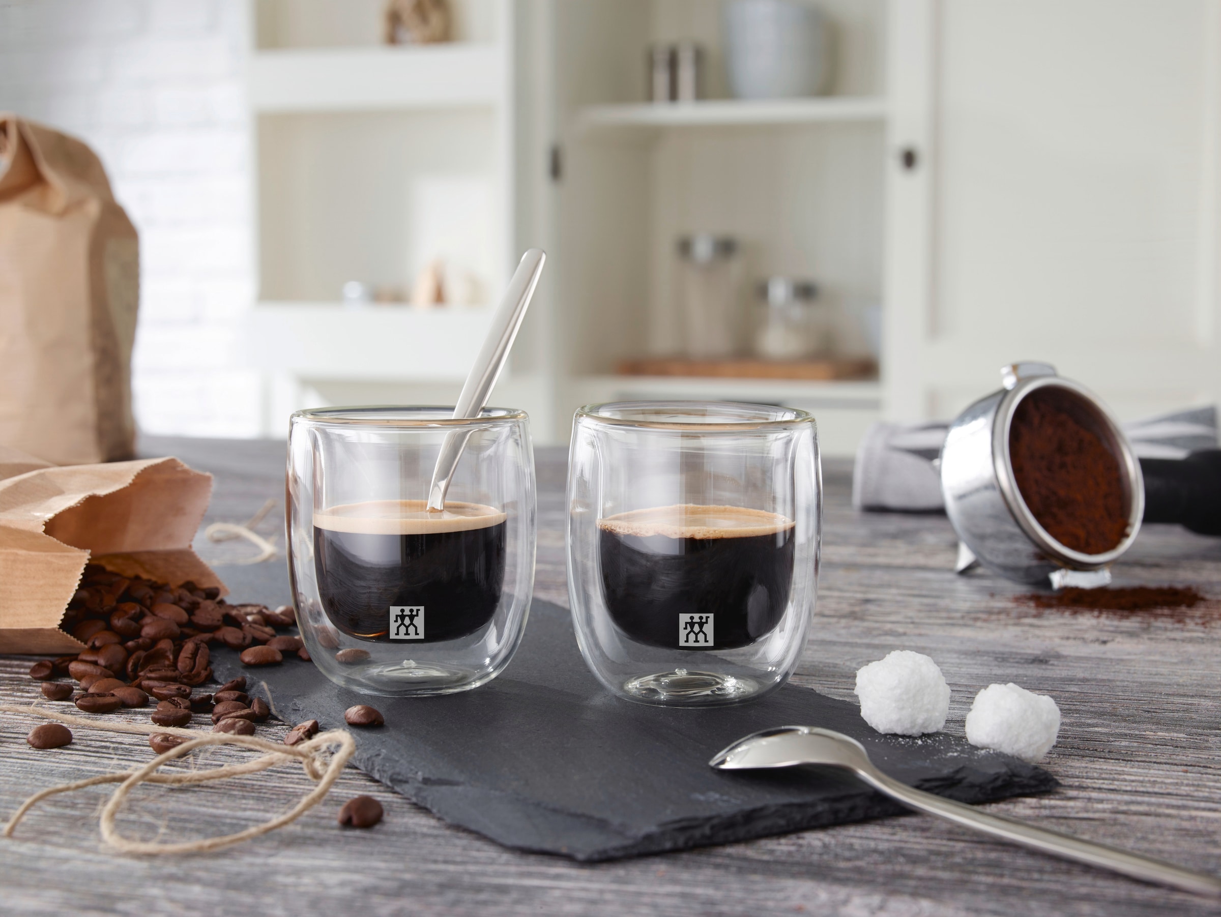 Zwilling Espressoglas »Gläser-Set Sorrento, 2er Set«, (Set, 2 tlg., 2x Sorrento Espresso Glas), doppelwandig, Fassungsvermögen je Glas ca. 80 ml