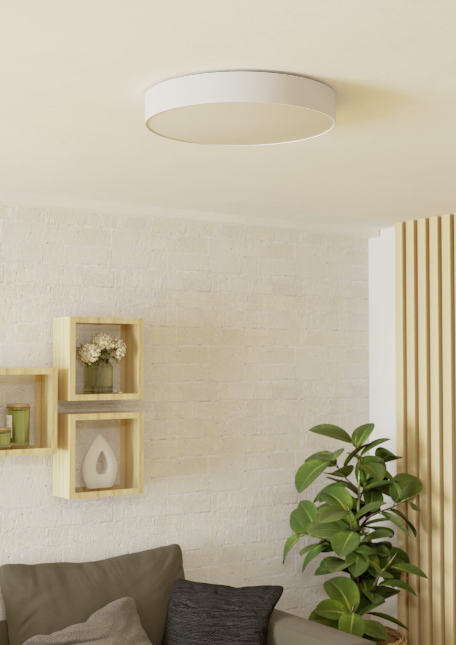 EGLO Deckenleuchte »GALLIZZI-Z Deckenlampe - Kunststoff - LED - 26W - IP20« LED-Modul 1 Stk. Kaltweiß | Neutralweiß | RGB | Warmweiß Wohzimmerlampe, Esszimmerlampe, Flur, Schlafzimmer, H7 x Ø49 cm