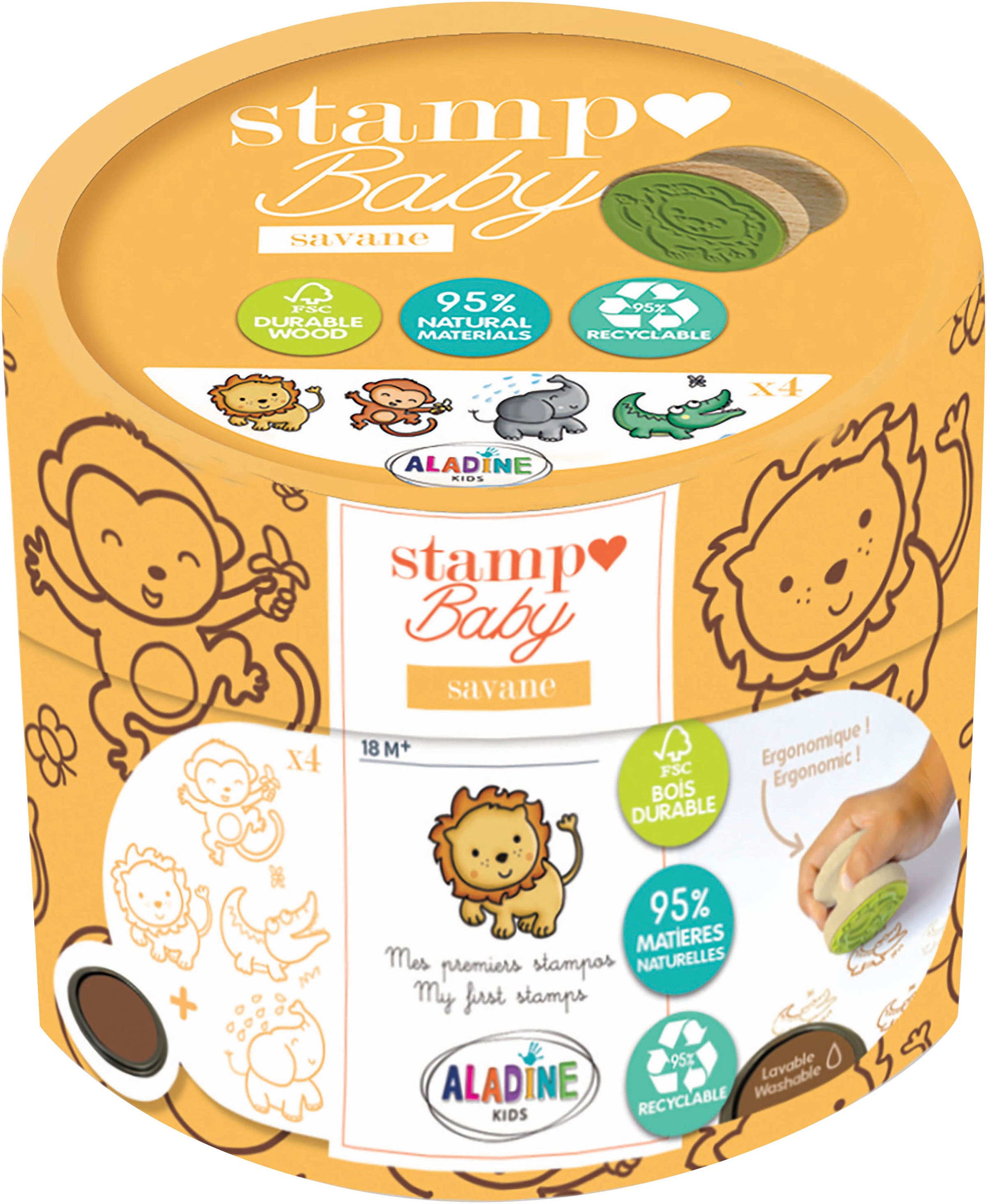 Kreativset »Baby Stempel, Savanne ECO«