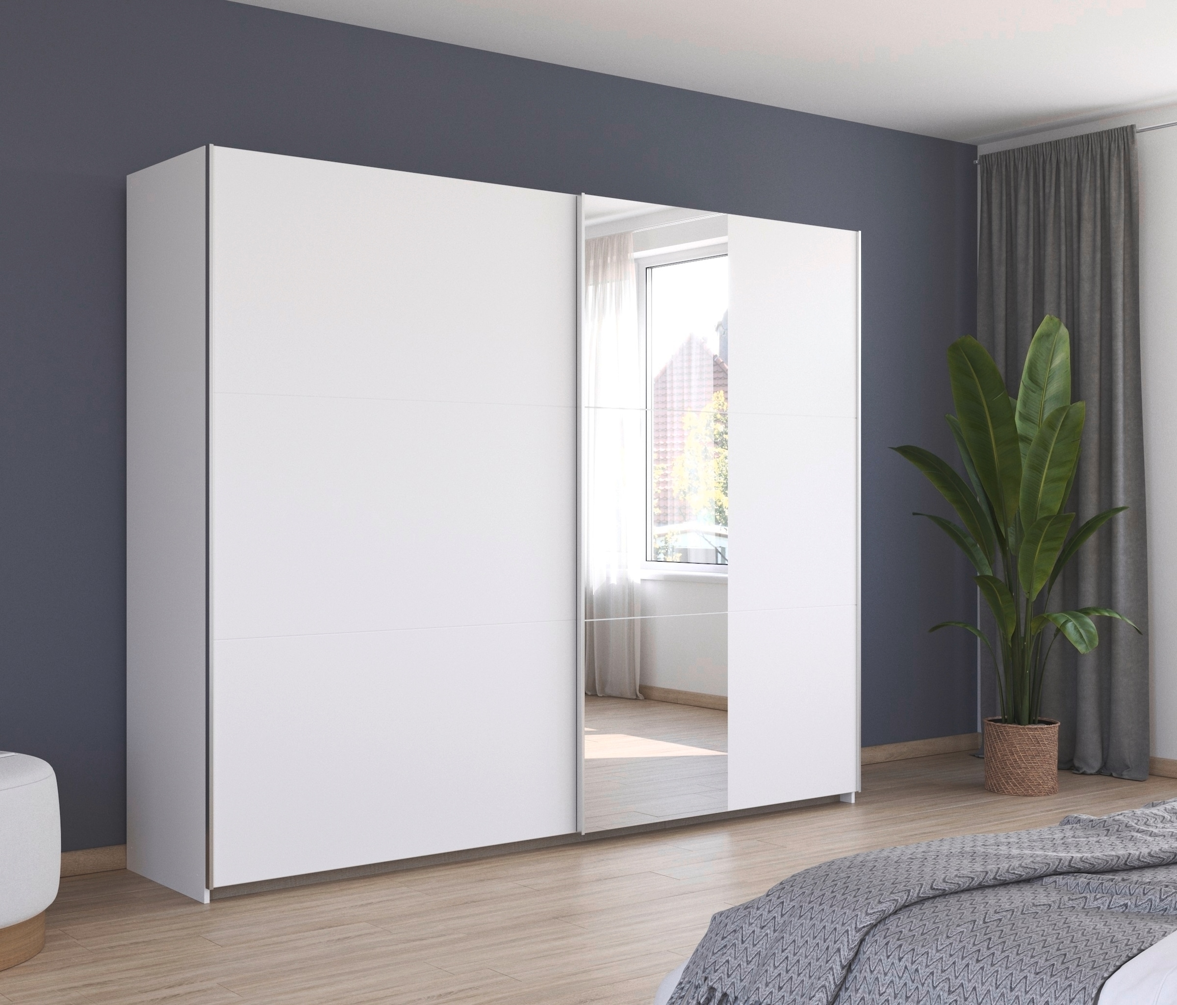 rauch Schwebetürenschrank »Kleiderschrank Garderobe TOPSELLER AURELIO mit 3 Ausstattungsvarianten«, 3 verschiedene Ausstattungsvarianten Griffe aus Metall MADE IN GERMANY
