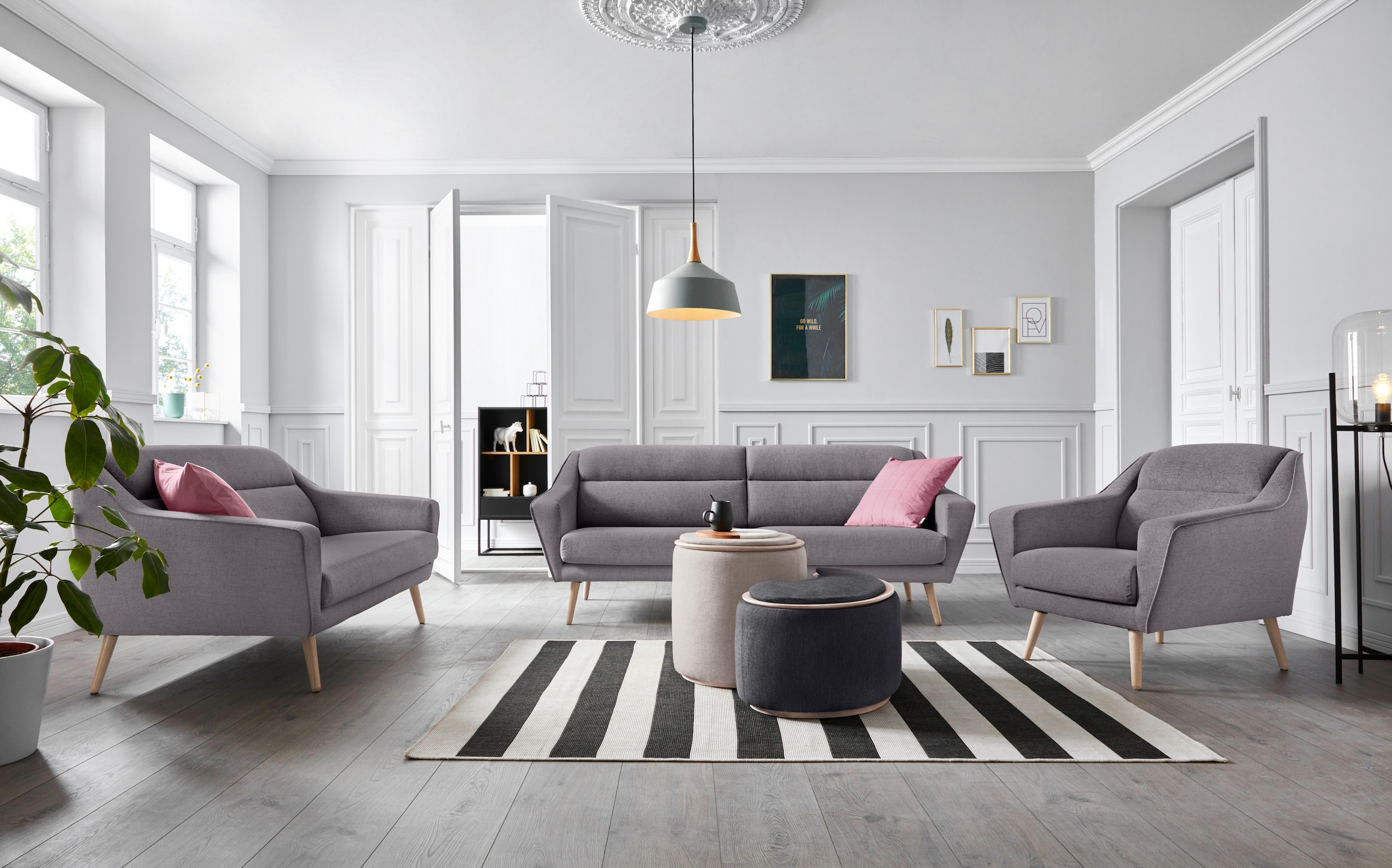 andas Sessel »Bille« mit Naht im Rückenkissen und Eiche-Beinen, Design by Morten Georgsen