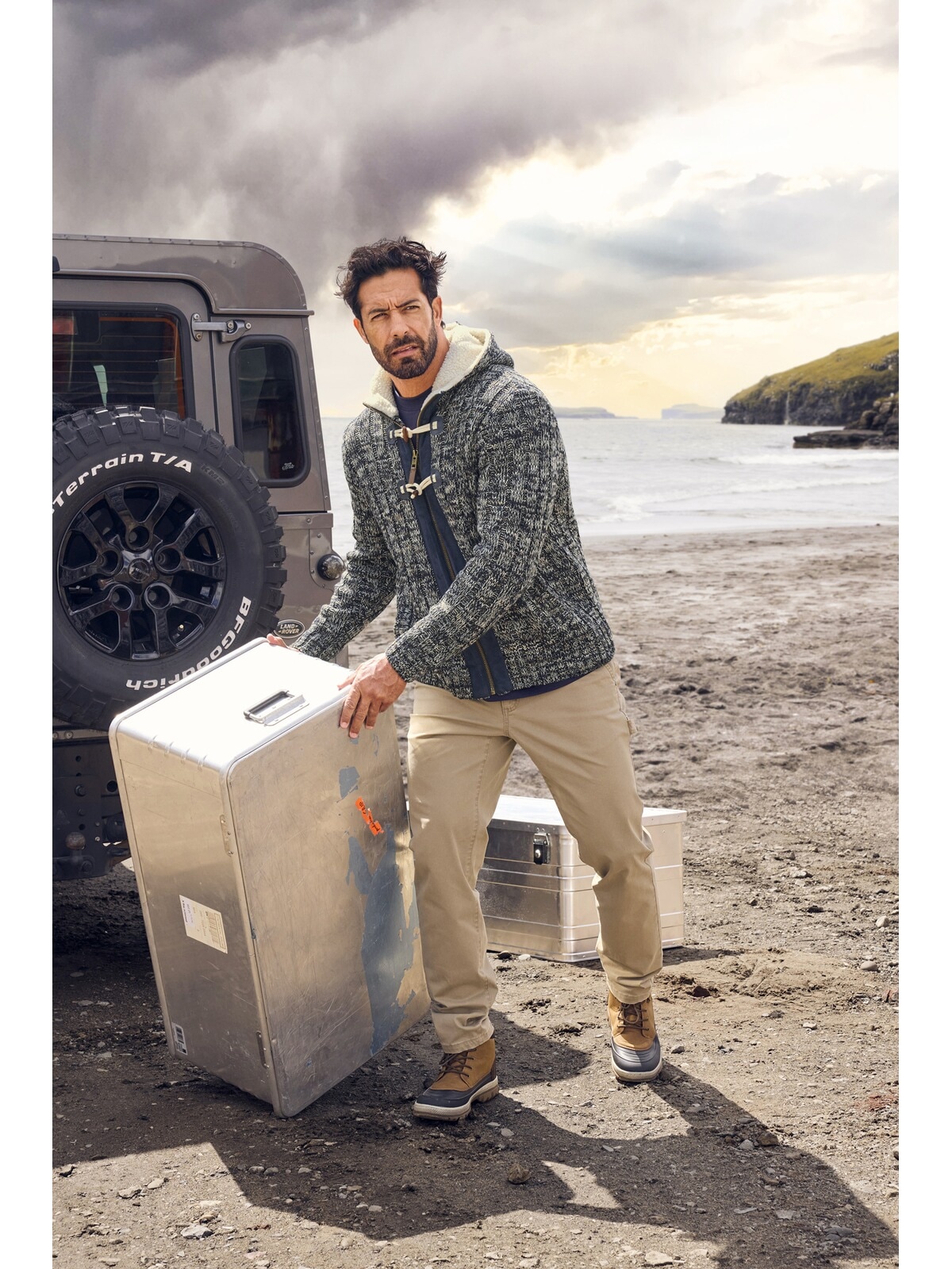 Jan Vanderstorm Kapuzenstrickjacke »Outdoor Strickjacke EIRBORG«