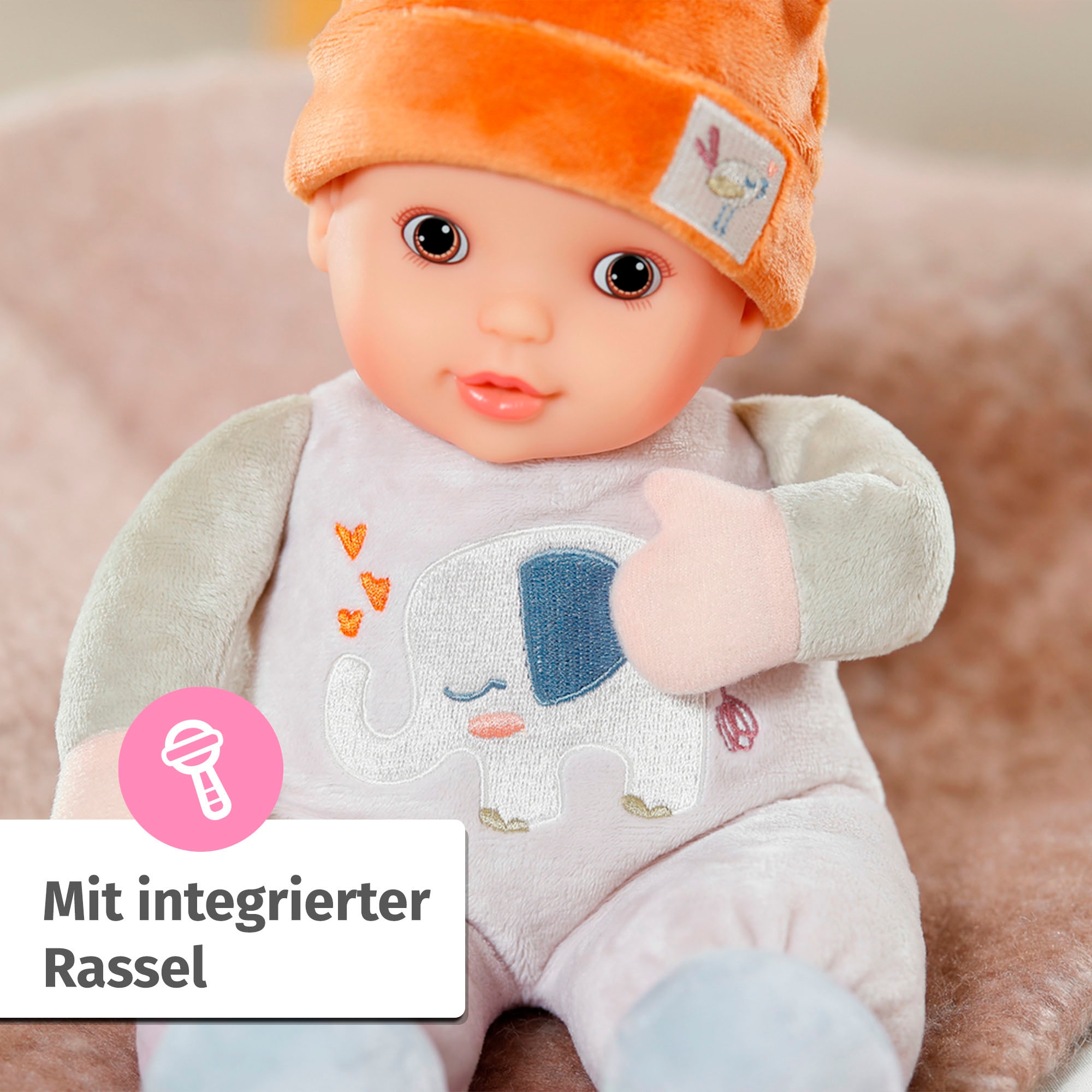 Baby Annabell Babypuppe »for babies, Sweetie Sand, 30 cm«, mit Rassel im Inneren