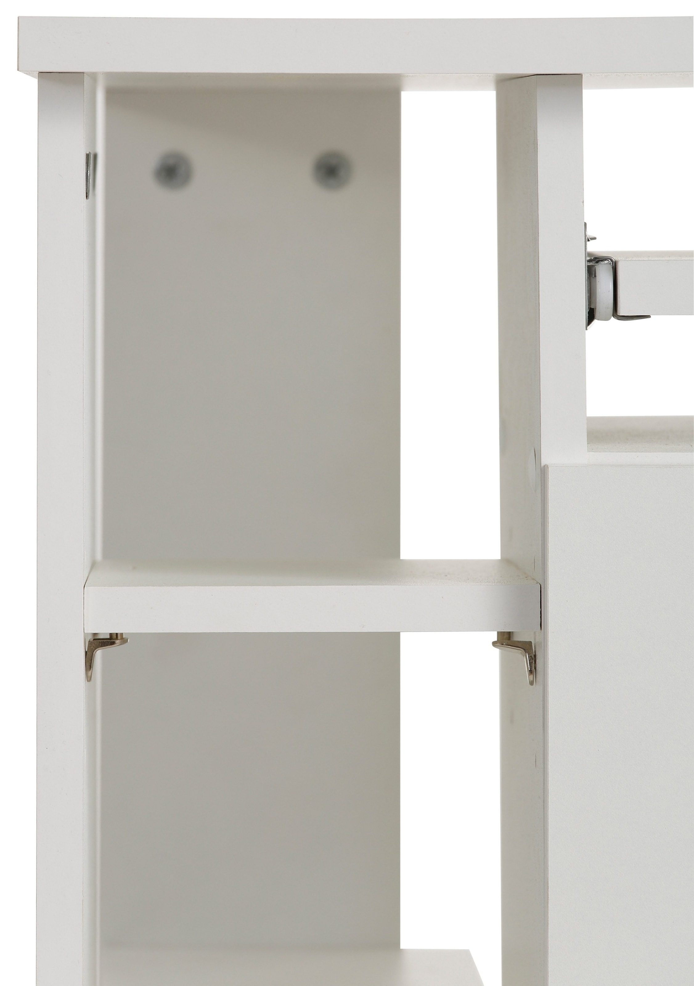 VOGL Möbelfabrik Schreibtisch »Tim mit seitlich offenen Fächern & Tastaturauszug,«, Druckerablage, 1 Schublade, Breite 138 cm, Made in Germany