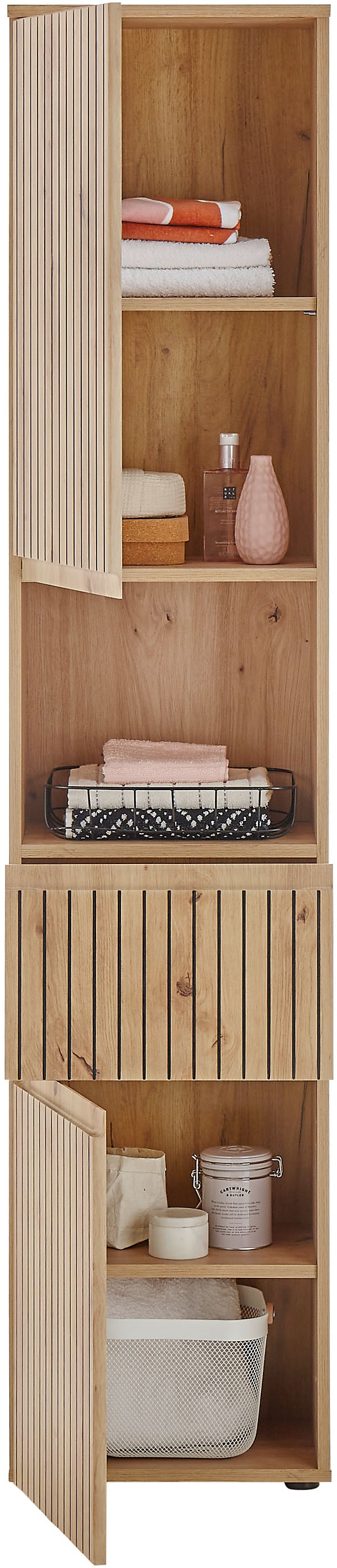 BASIC by Balculina Hochschrank »Austin« 1 Stk. tlg. Breite 40 cm, Türanschlag L/R wechselbar, Soft-Close-Funktion