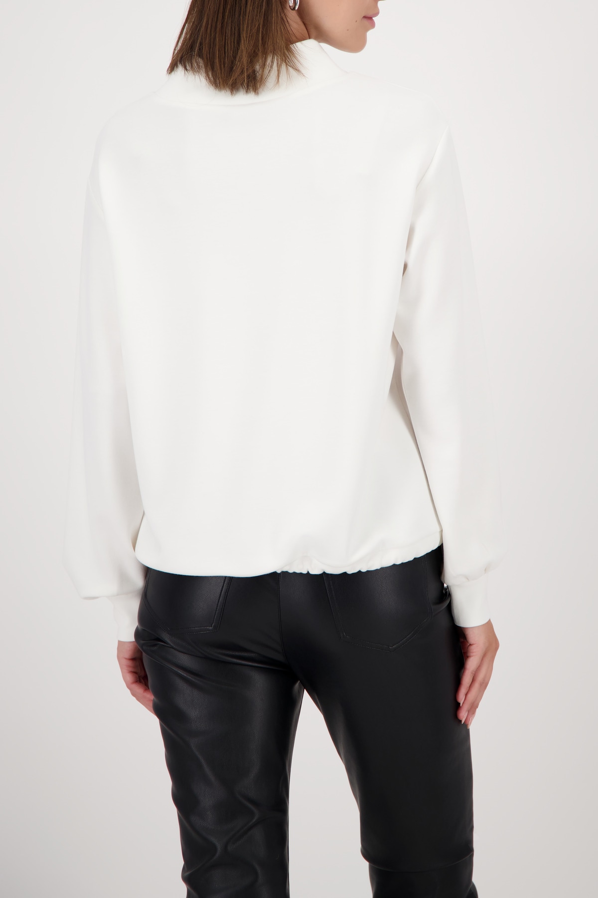 Monari Sweatshirt »Sweatshirt Basic Schmuckdetail«, Regular fit mit Stehkragen
