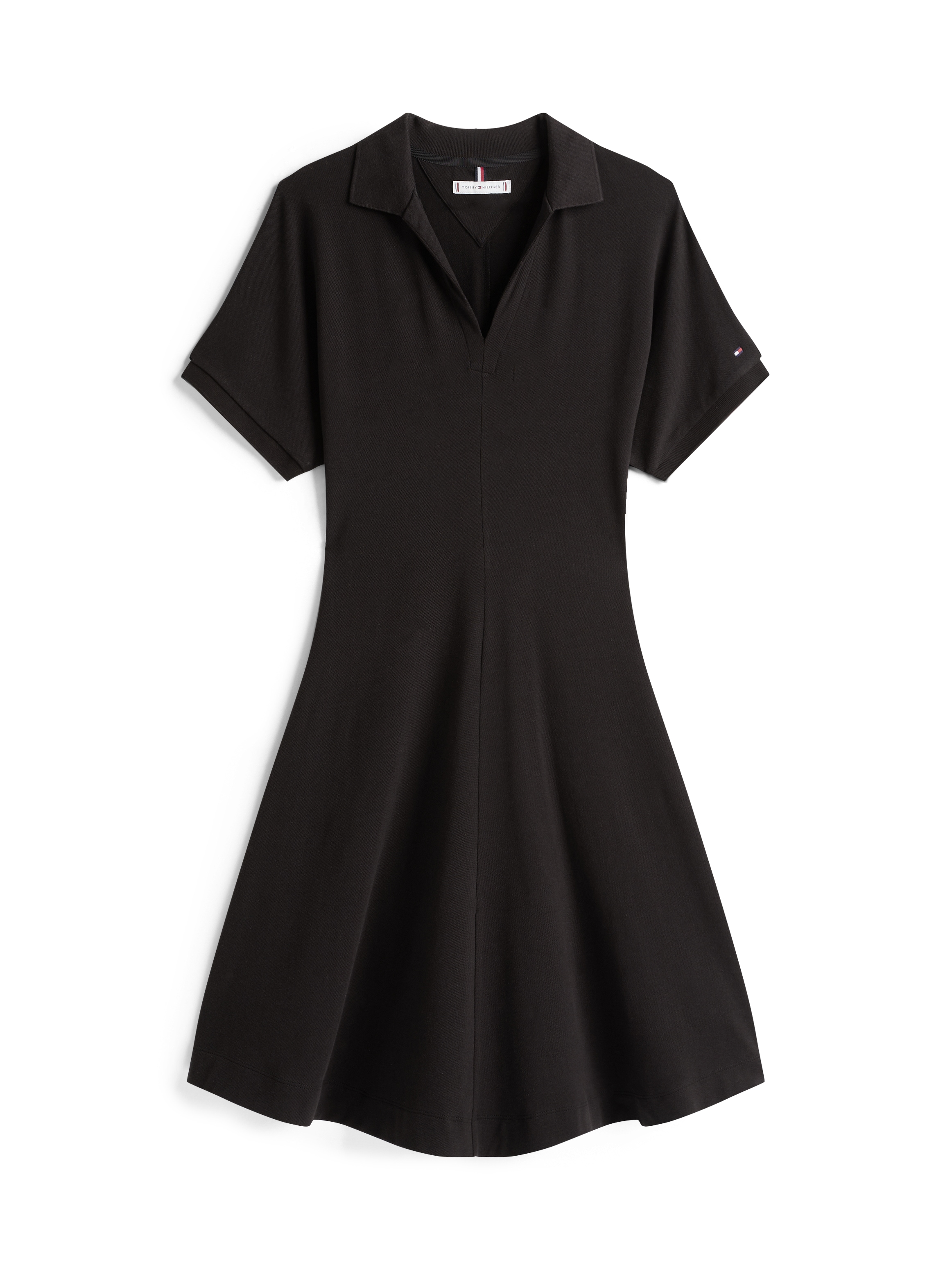 Tommy Hilfiger Polokleid »LYOCELL OPEN-NK F&F POLO DRESS«, mit angeschnittenen Ärmeln, in kniefreier Länge