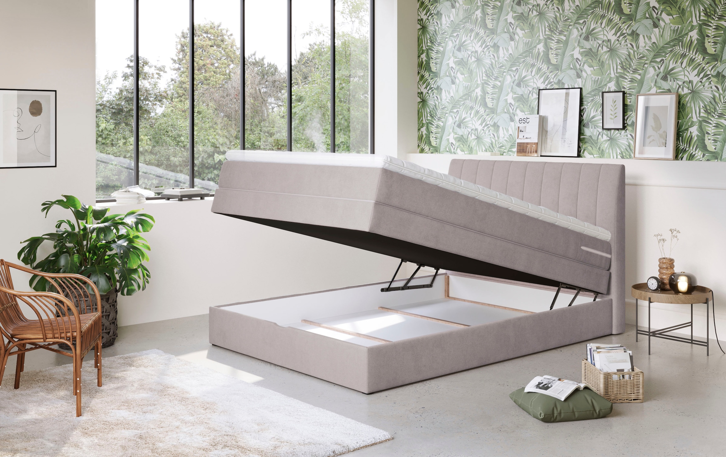 COTTA Boxspringbett »Shark inkl. Bettkasten und Topper« erhältlich in den Breiten 140x200cm, 160x200cm und 180x200cm