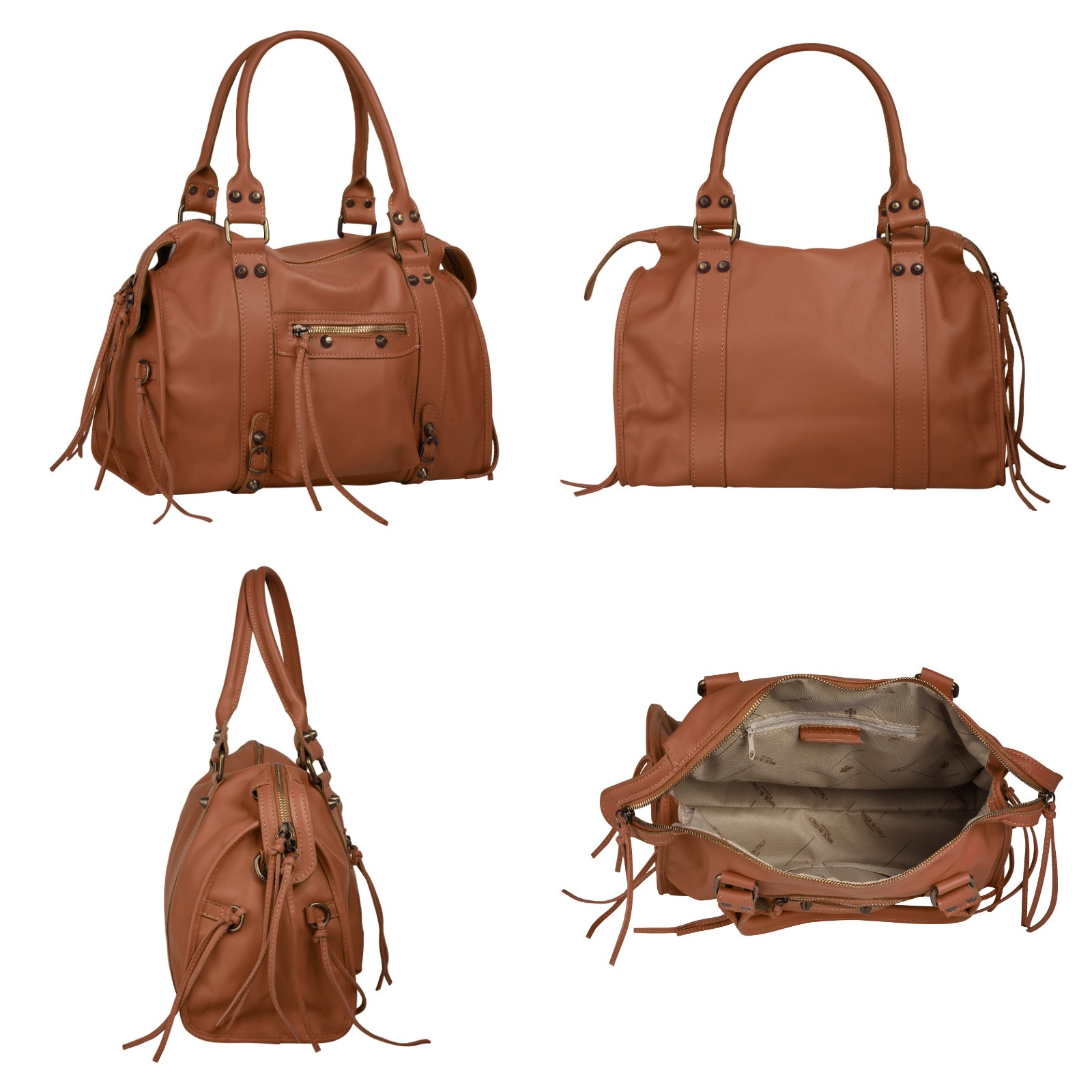 forty° Shopper, echt Leder, Made in Italy